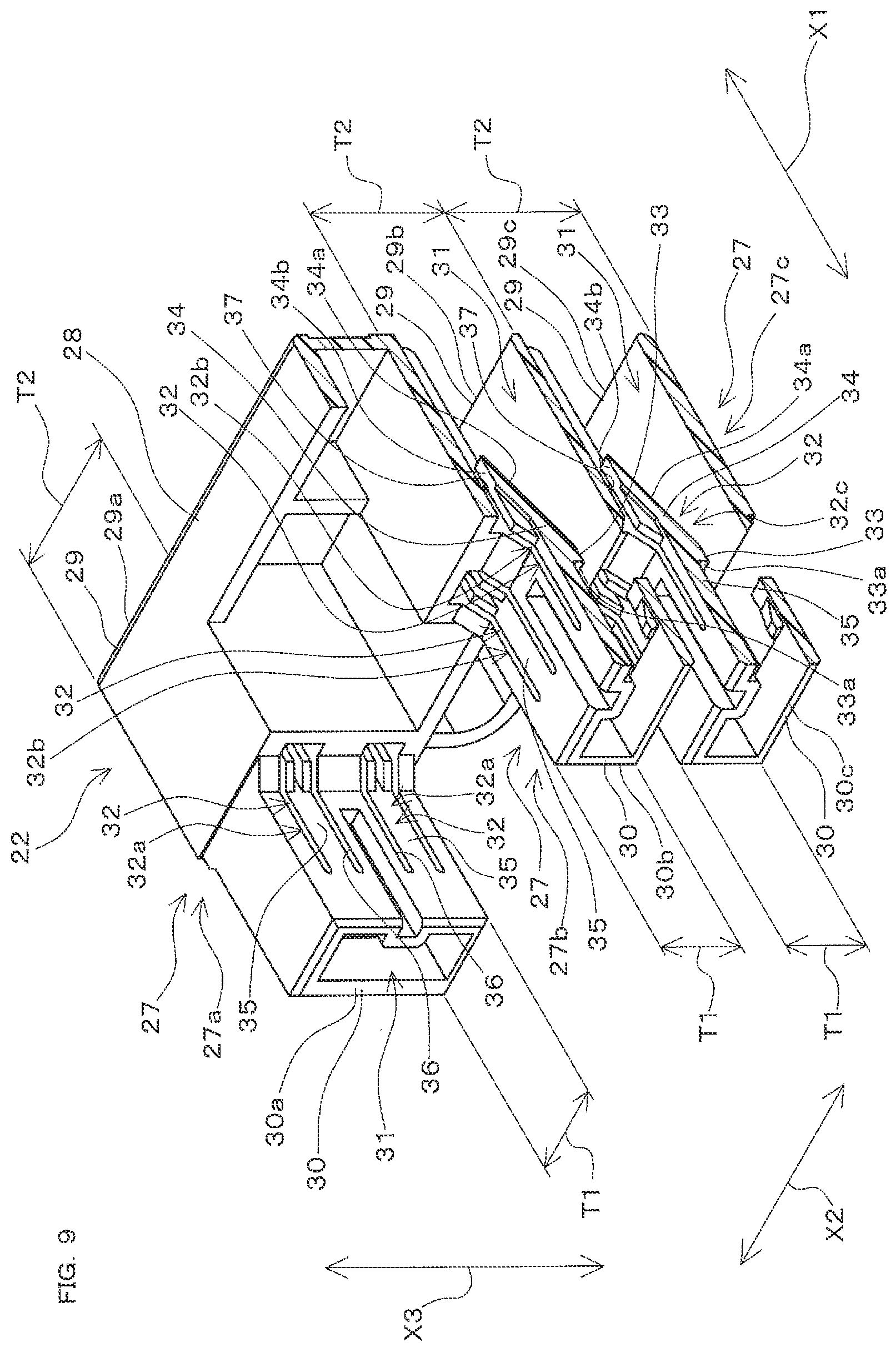 Patent US12327946 Figure 9 – Connector to be connected to a partner connection target