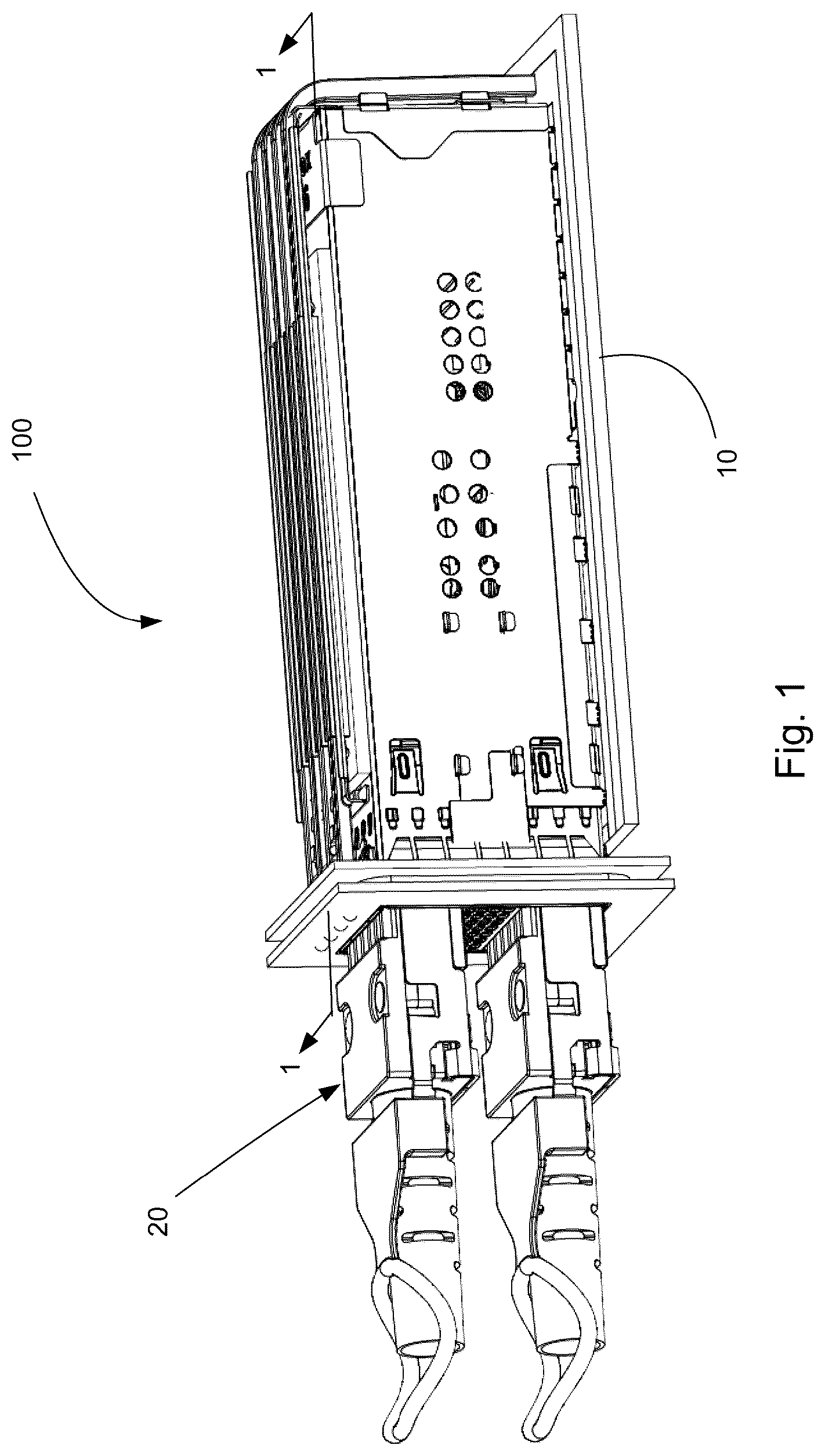 Patent US12327947 — High density receptacle — Figure 1