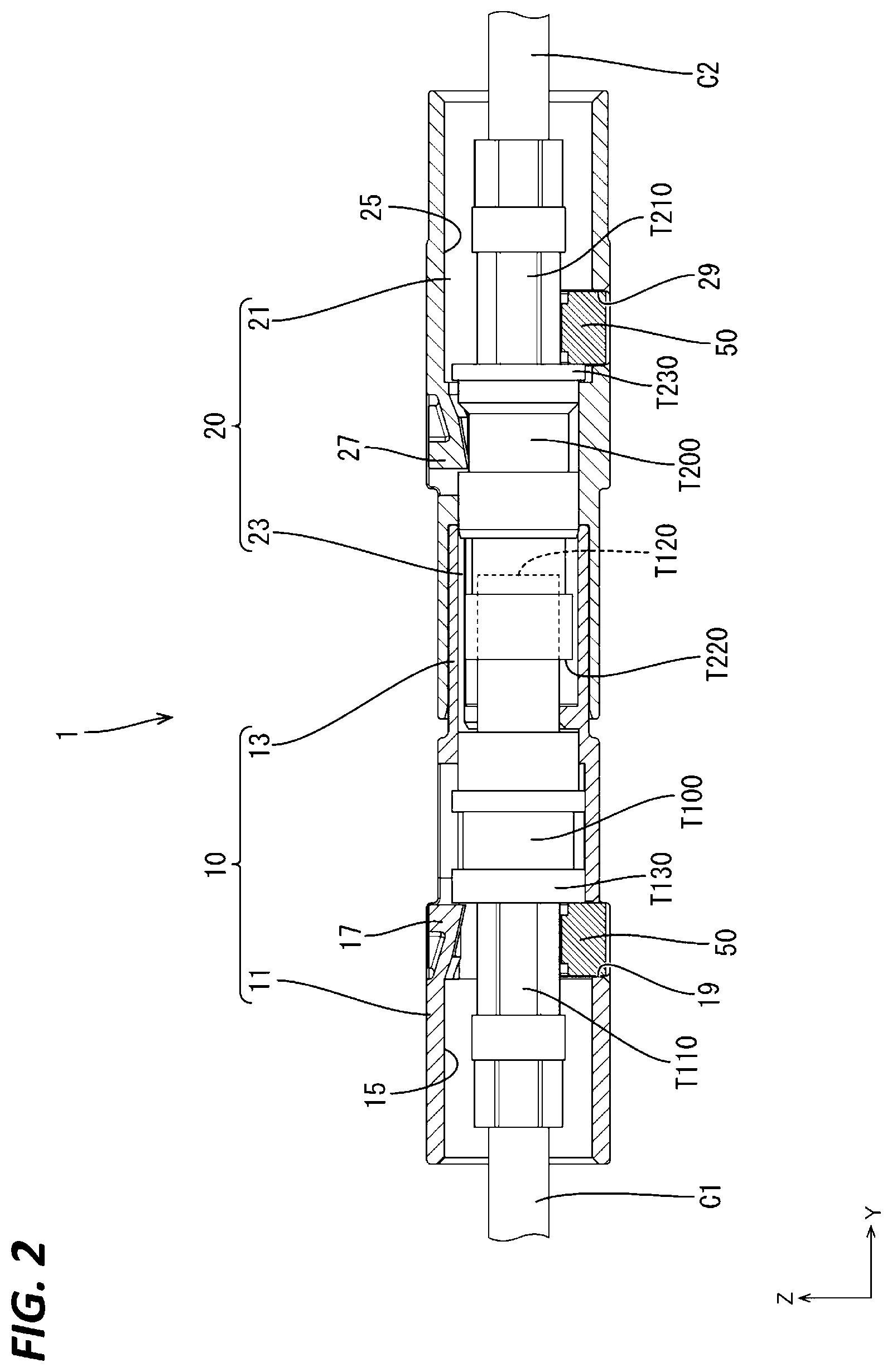 Patent US12327950 Figure 2 – Male connector and connector assembly