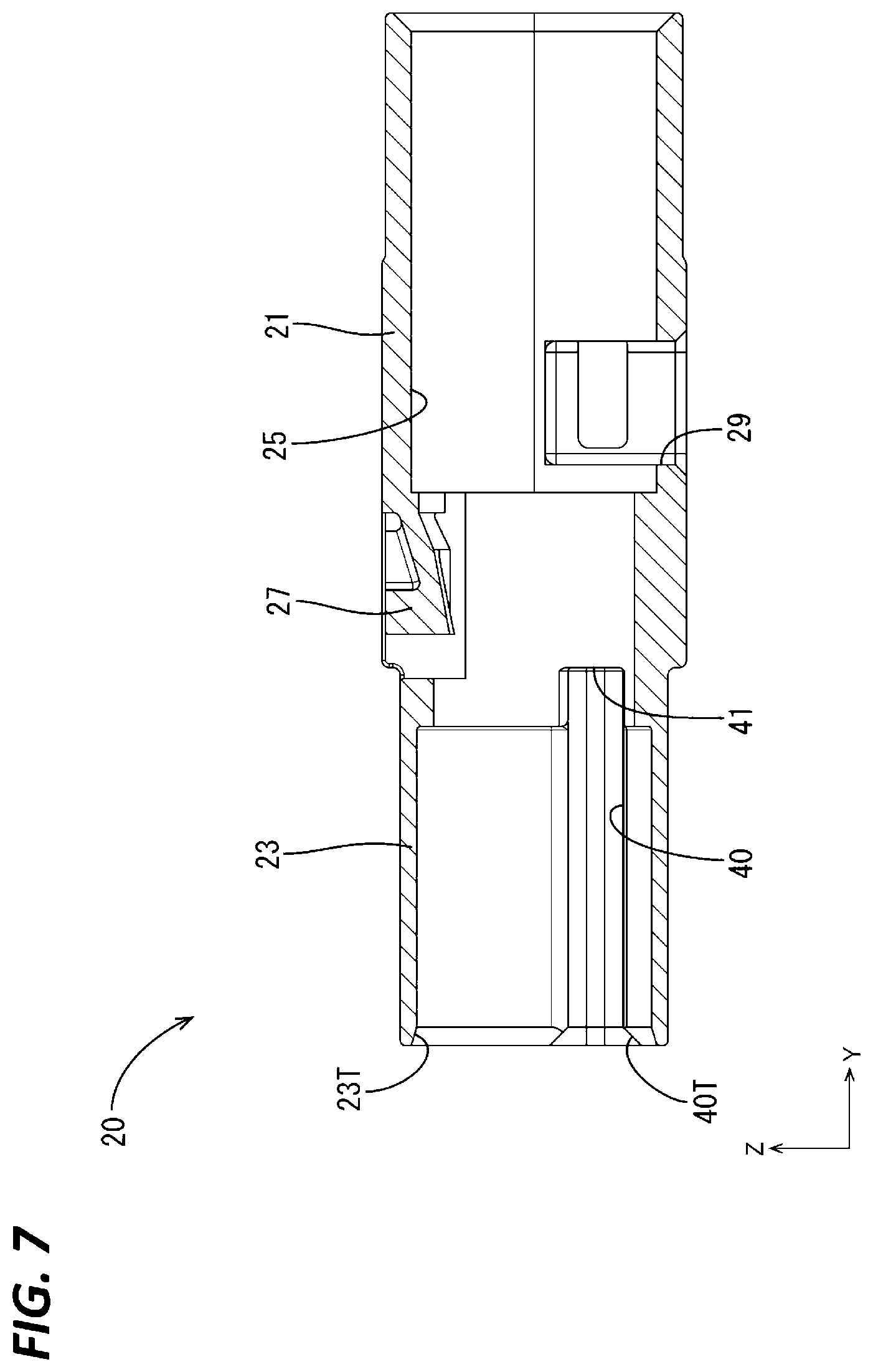 Patent US12327950 Figure 7 – Male connector and connector assembly