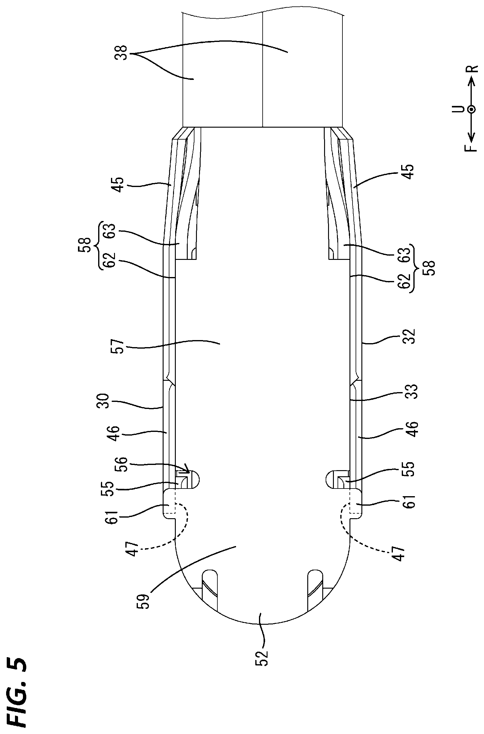 Patent US12327953 Figure 5 – Two part shield terminal with position stabilization and connector therewith