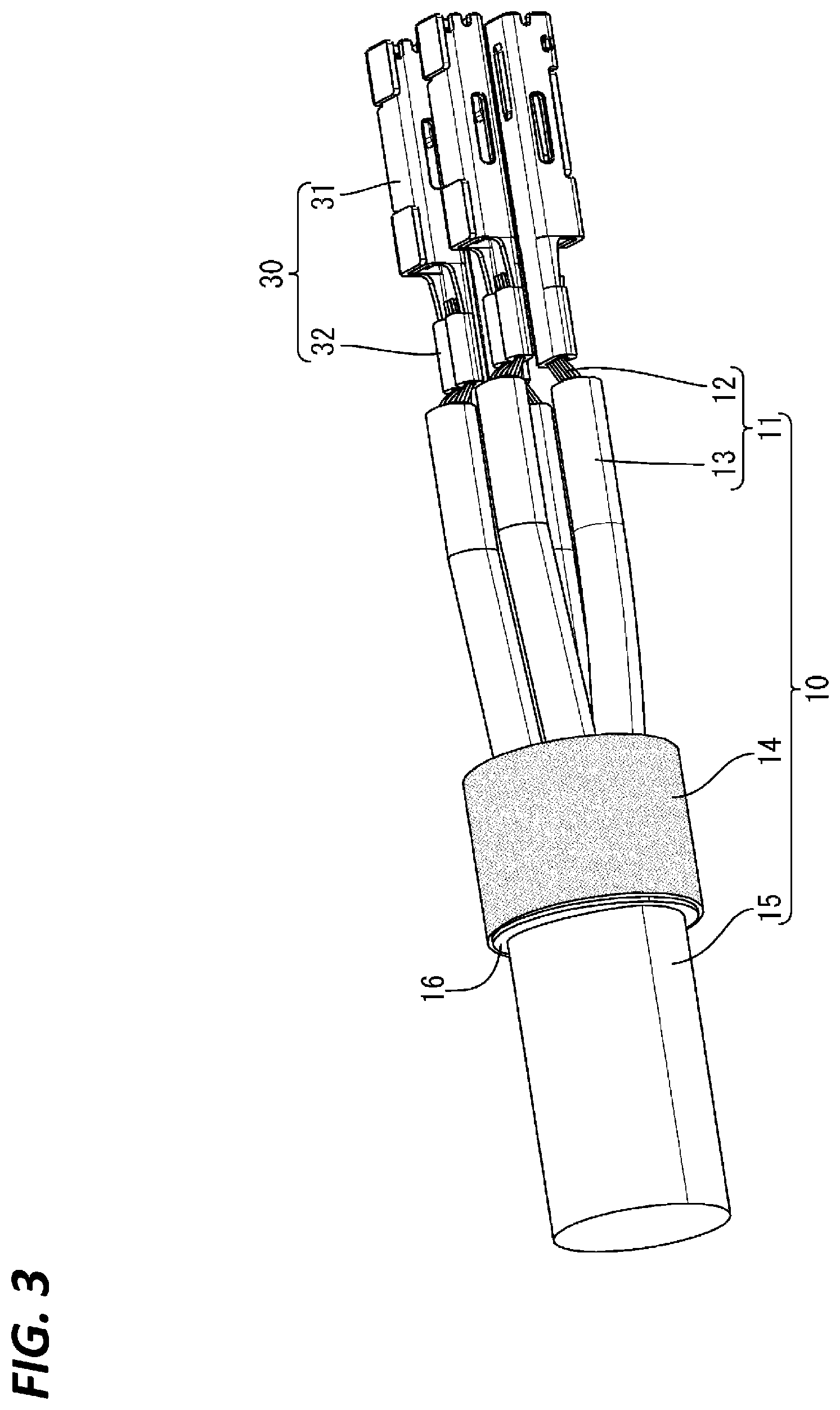 Patent US12327954 Figure 3 – Connector and cable with connector