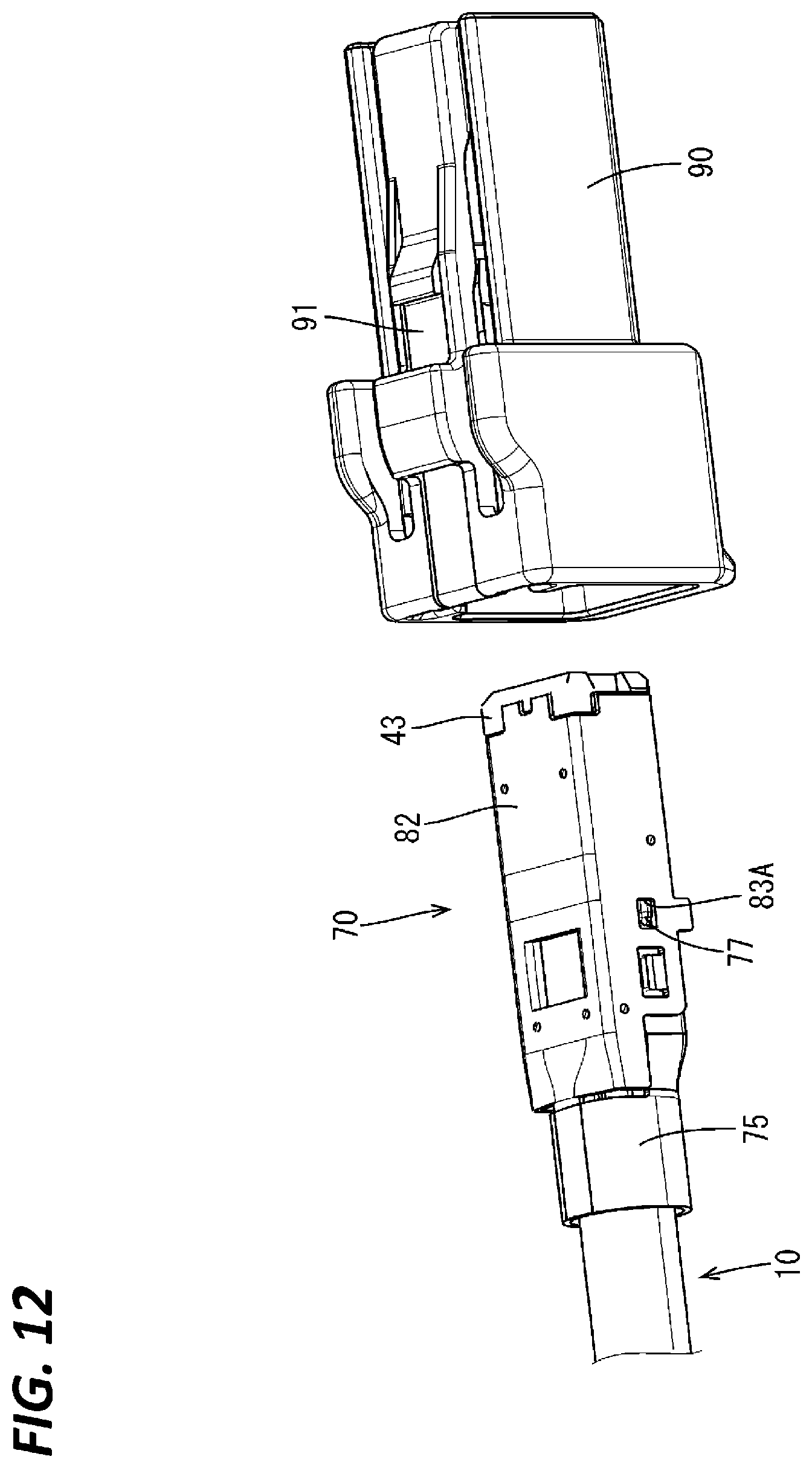 Patent US12327954 Figure 12 – Connector and cable with connector