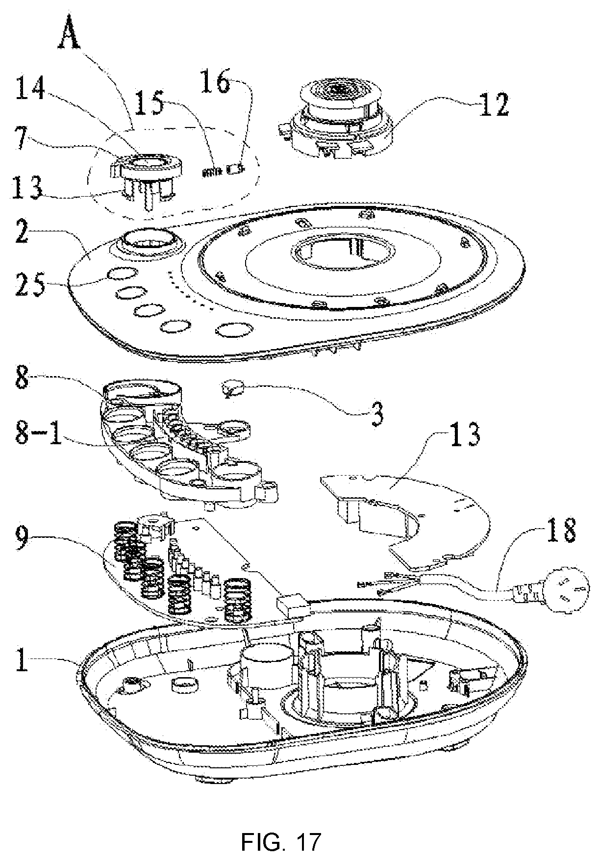 Patent US12327960 Figure 14 – Power supply socket with vibration touch keys