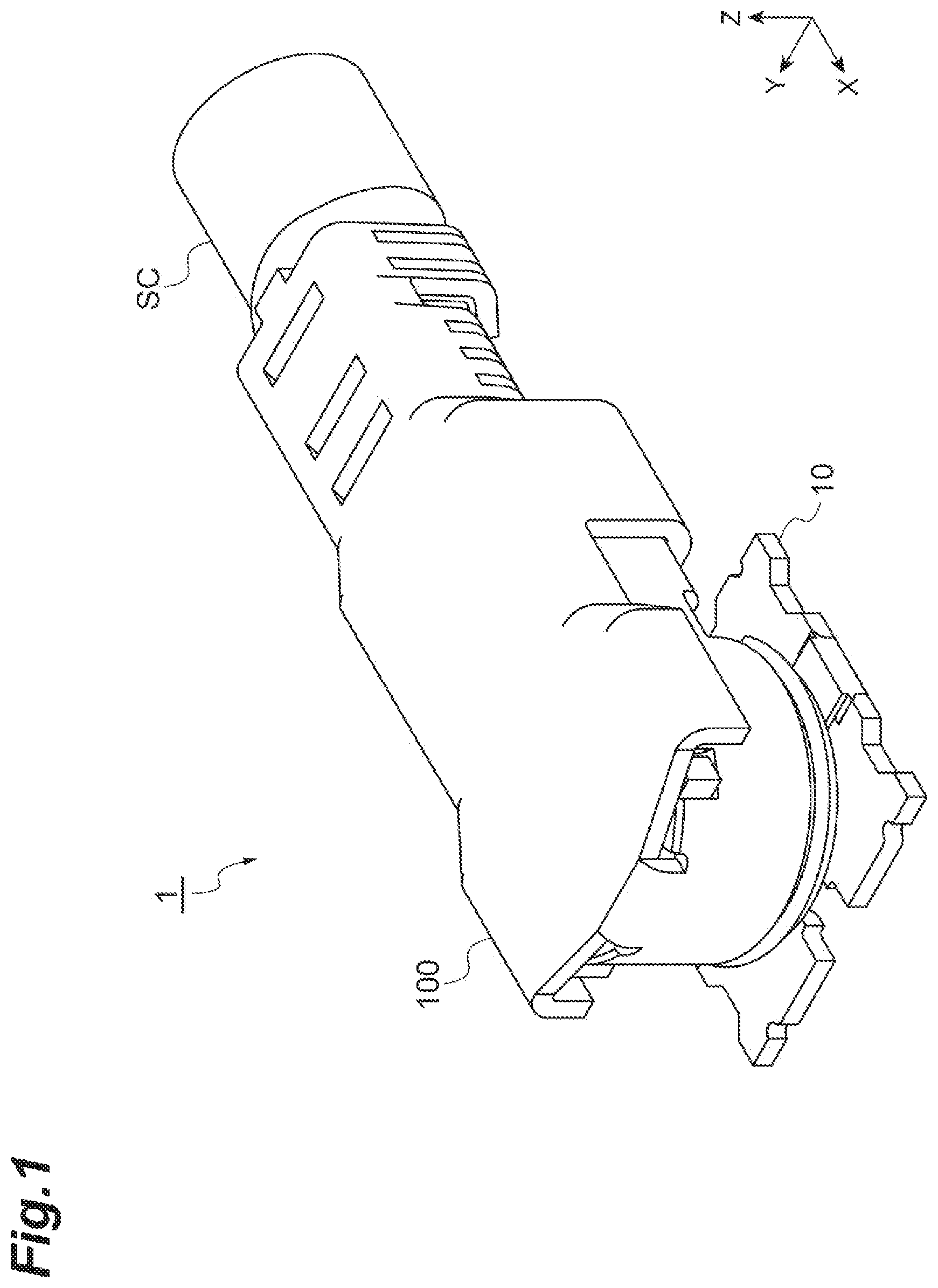 Patent US12327962 Figure 1 – Electrical connector