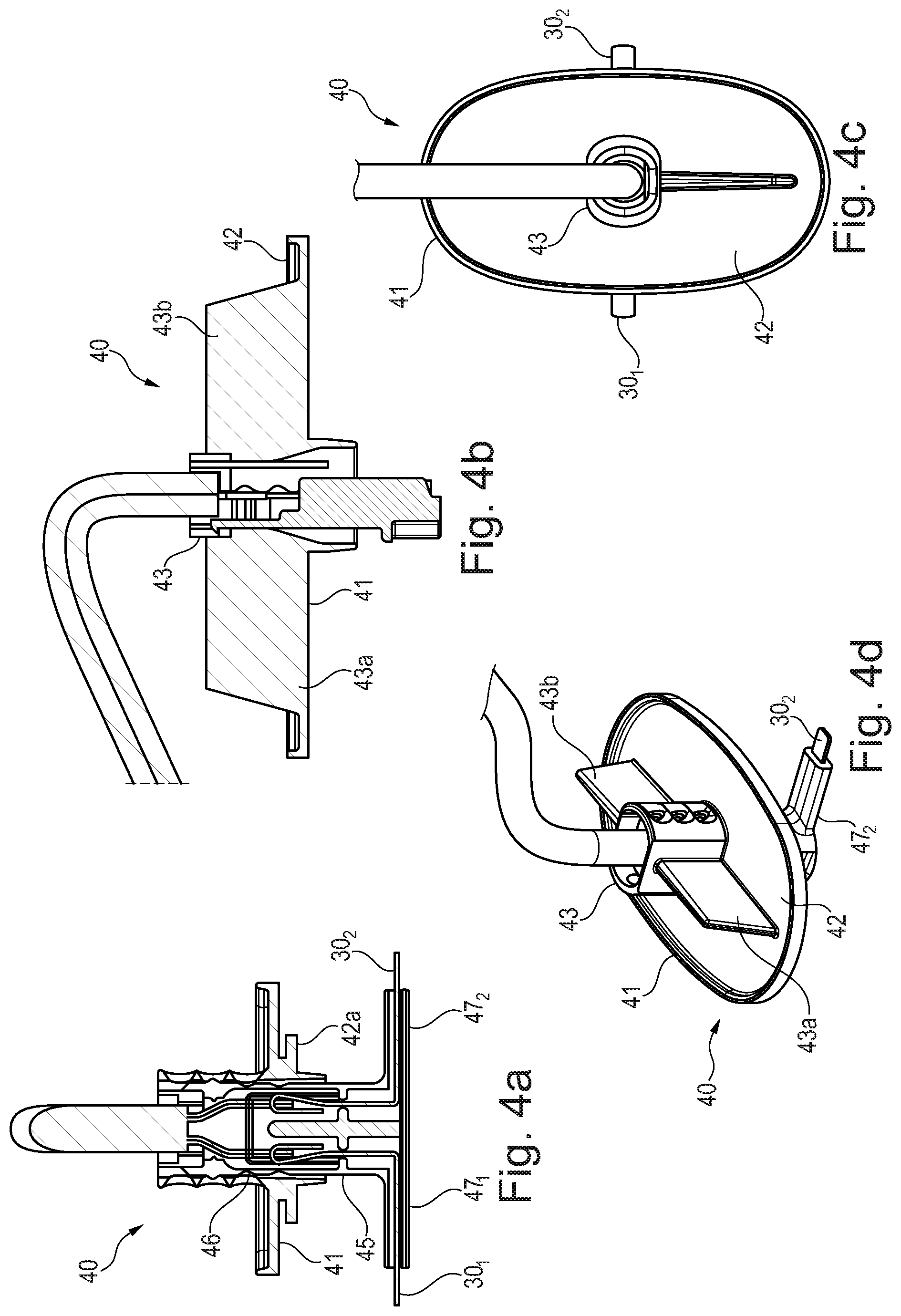 Patent US12327965 Figure 4 – Contacting element for connecting to a mounting rail