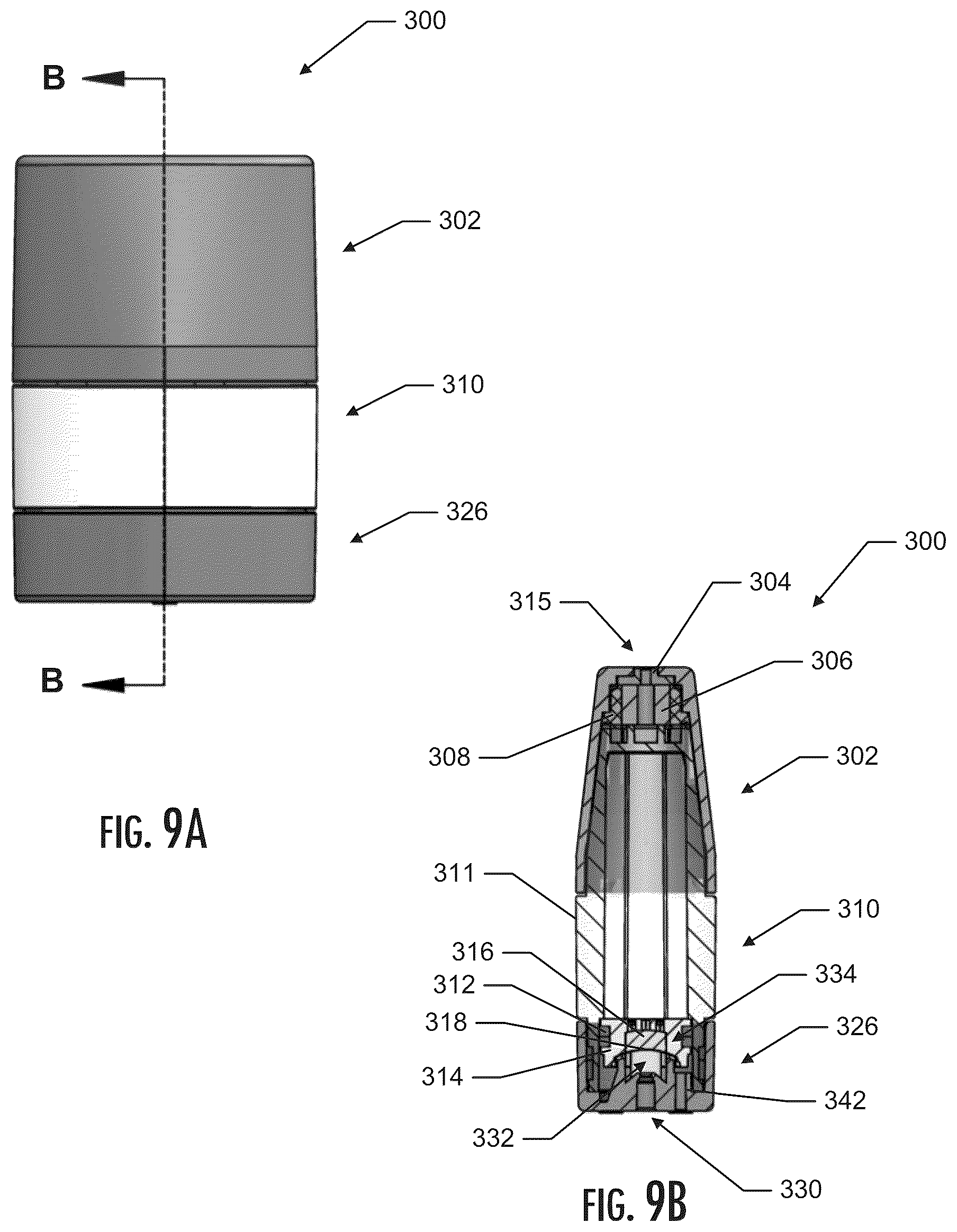 Patent US12327970 Figure 9 – Aerosol delivery device with improved connectivity, airflow, and aerosol paths