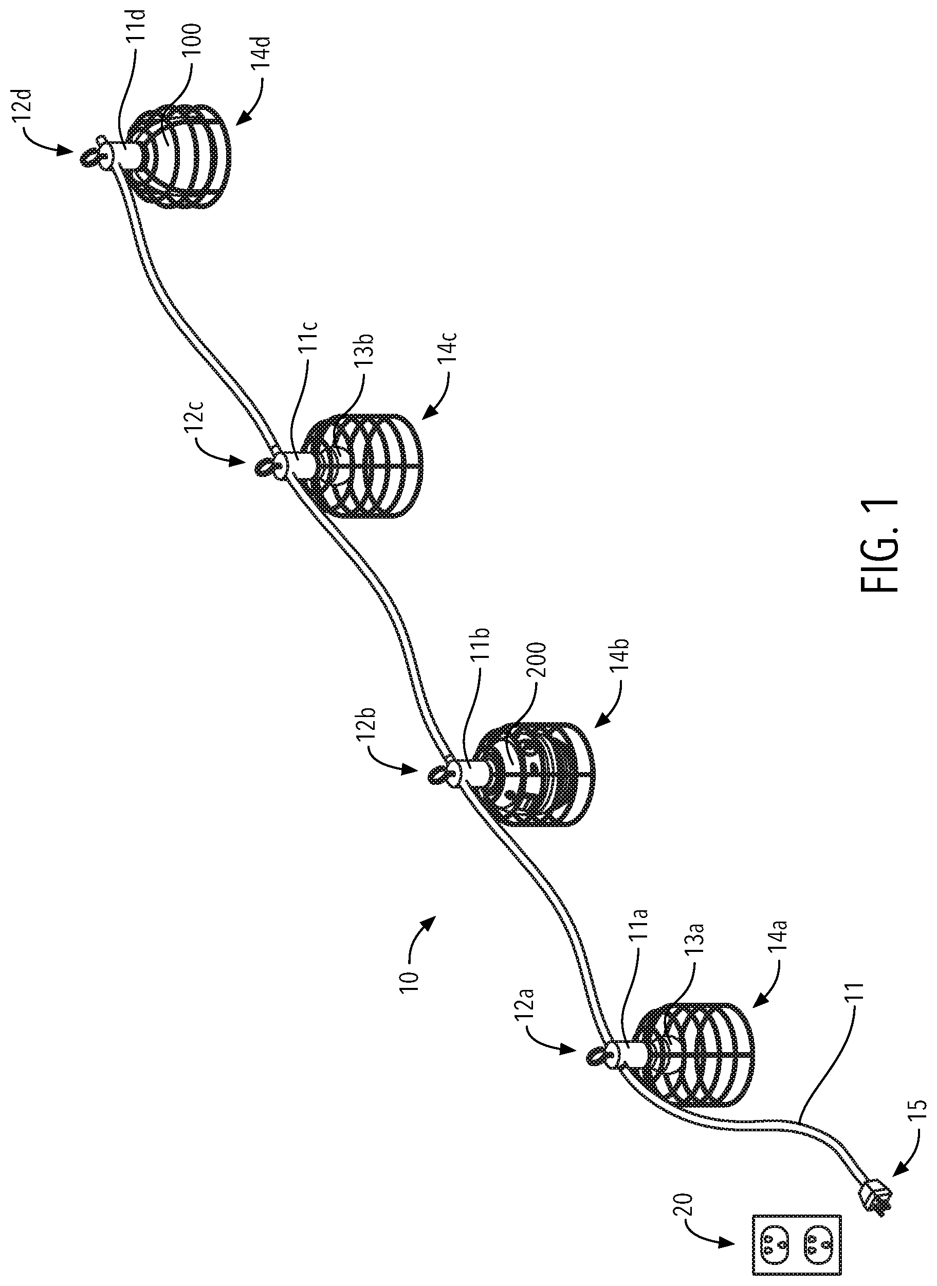 Patent US12327971 Figure 1 – Light bulb and power adapter combination having an Edison screw