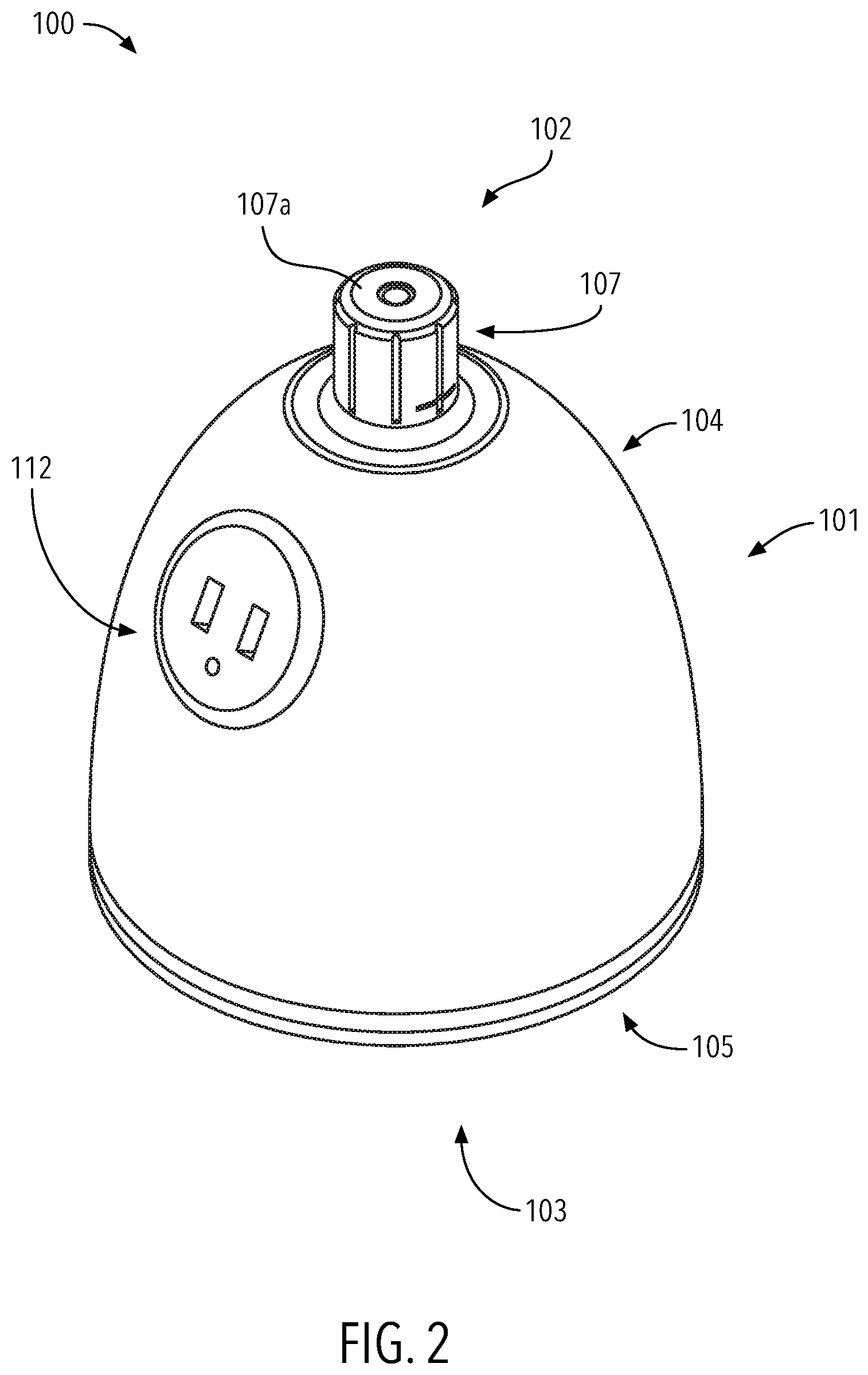 Patent US12327971 Figure 2 – Light bulb and power adapter combination having an Edison screw