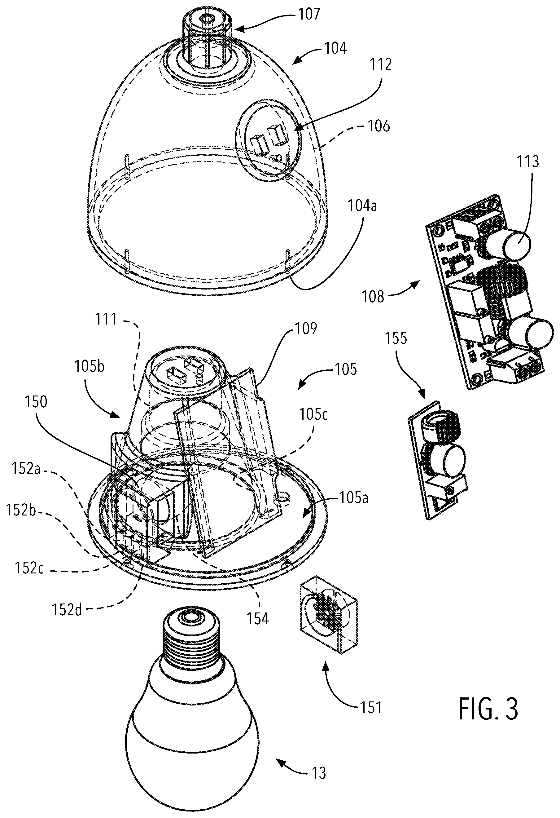 Patent US12327971 Figure 3 – Light bulb and power adapter combination having an Edison screw