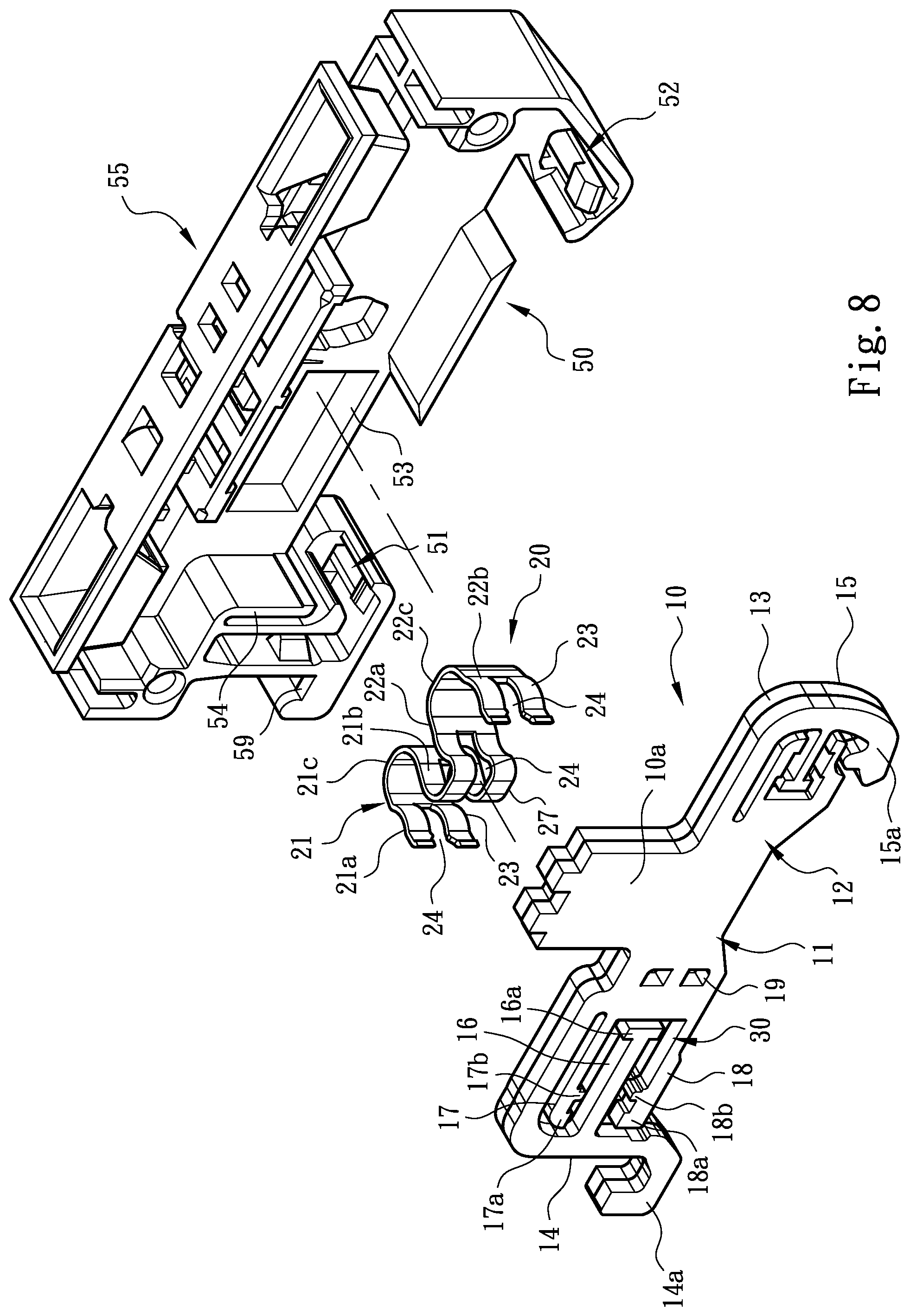 Patent US12327973 Figure 7 – Conductive component structure of rail-type terminal device