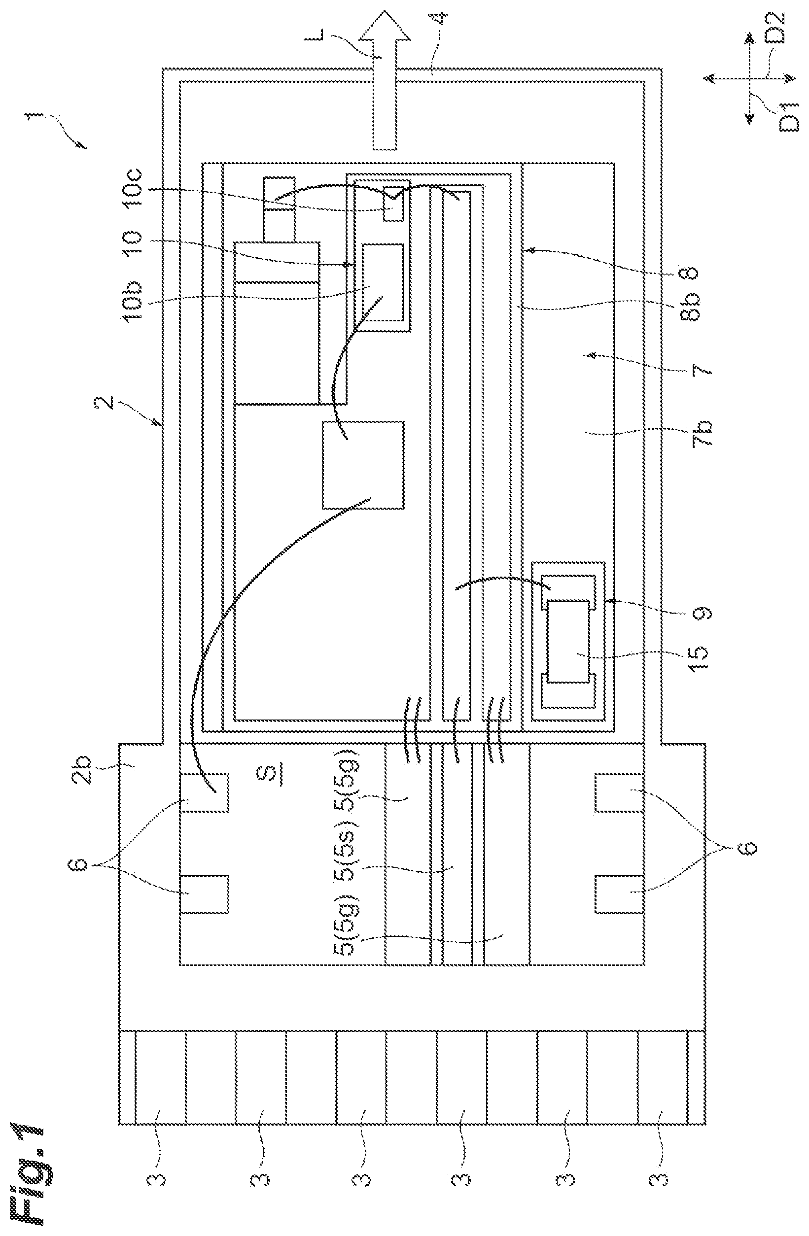 Patent US12327979 Figure 1 – Optical semiconductor module