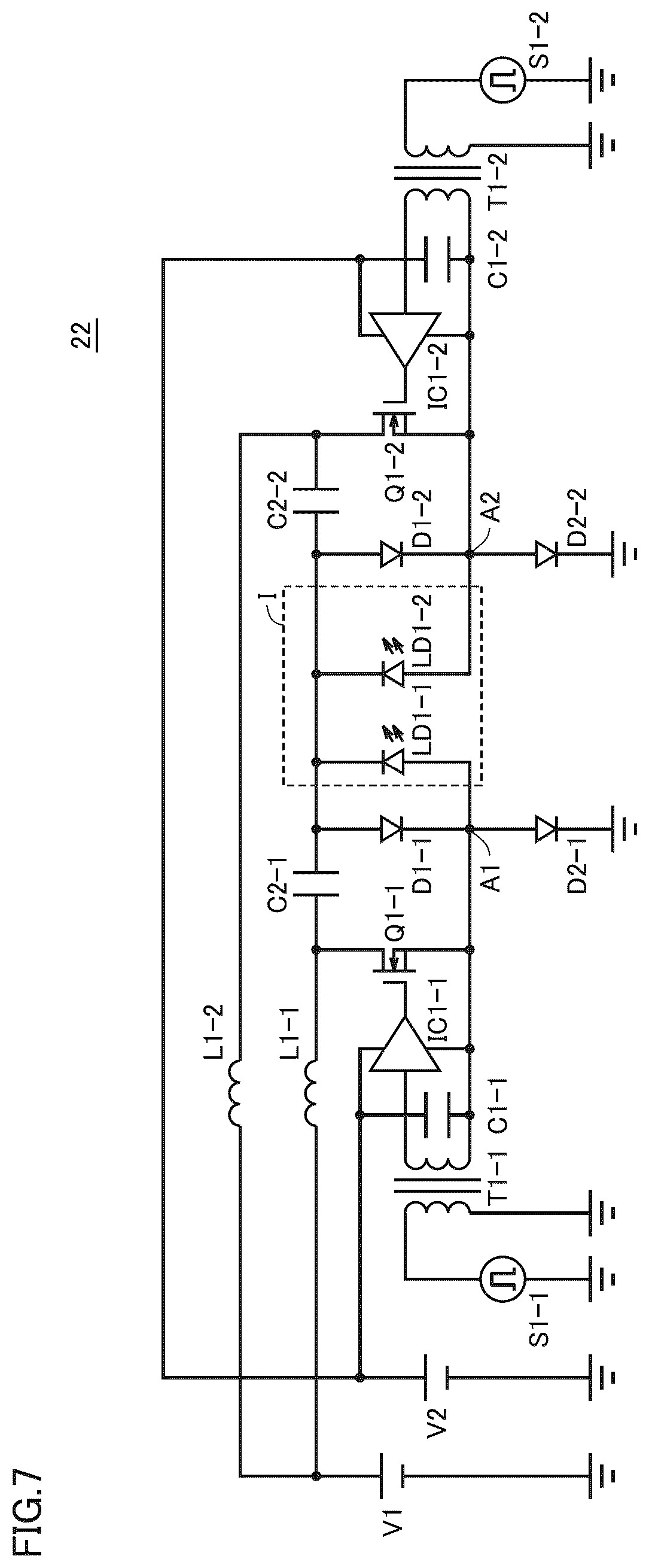 Patent US12327982 Figure 7 – Laser diode drive circuit