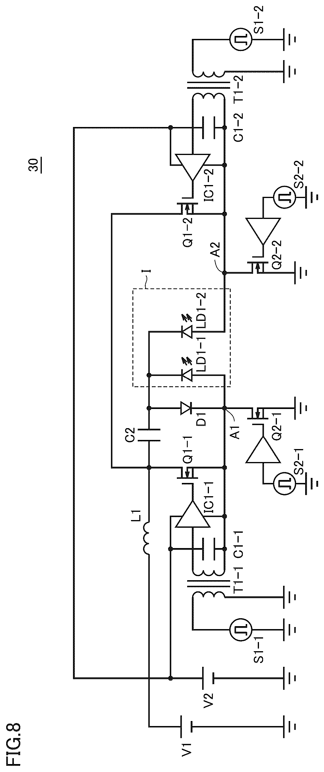 Patent US12327982 Figure 8 – Laser diode drive circuit