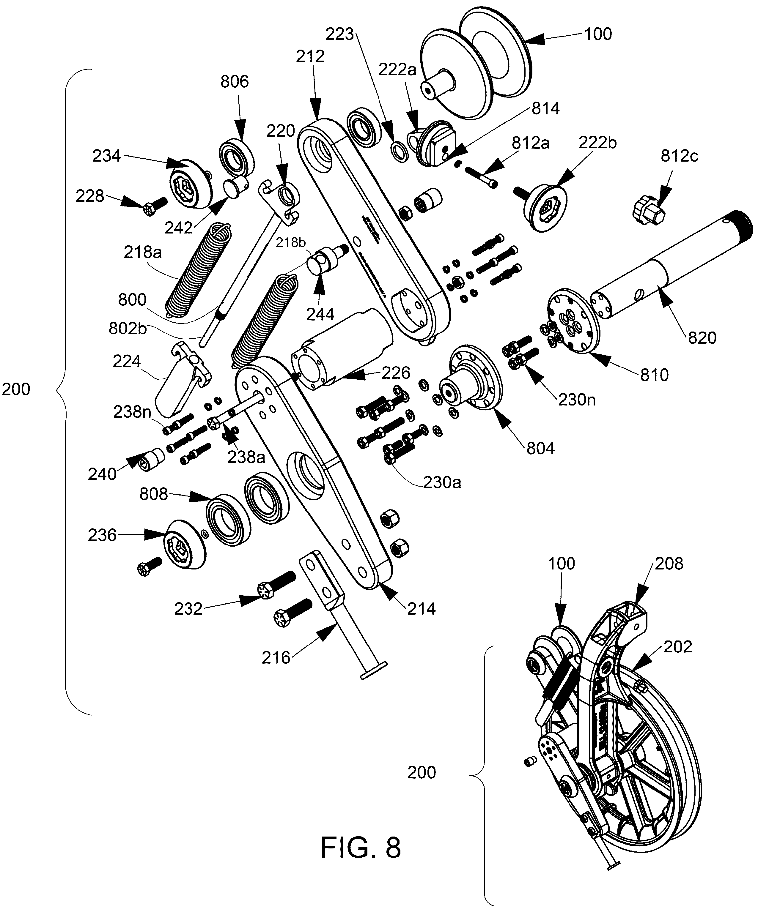 Patent US12327986 Figure 5 – Unitary fastener and cable guidance devices for helicopter block pulleys and methods of assembly and use