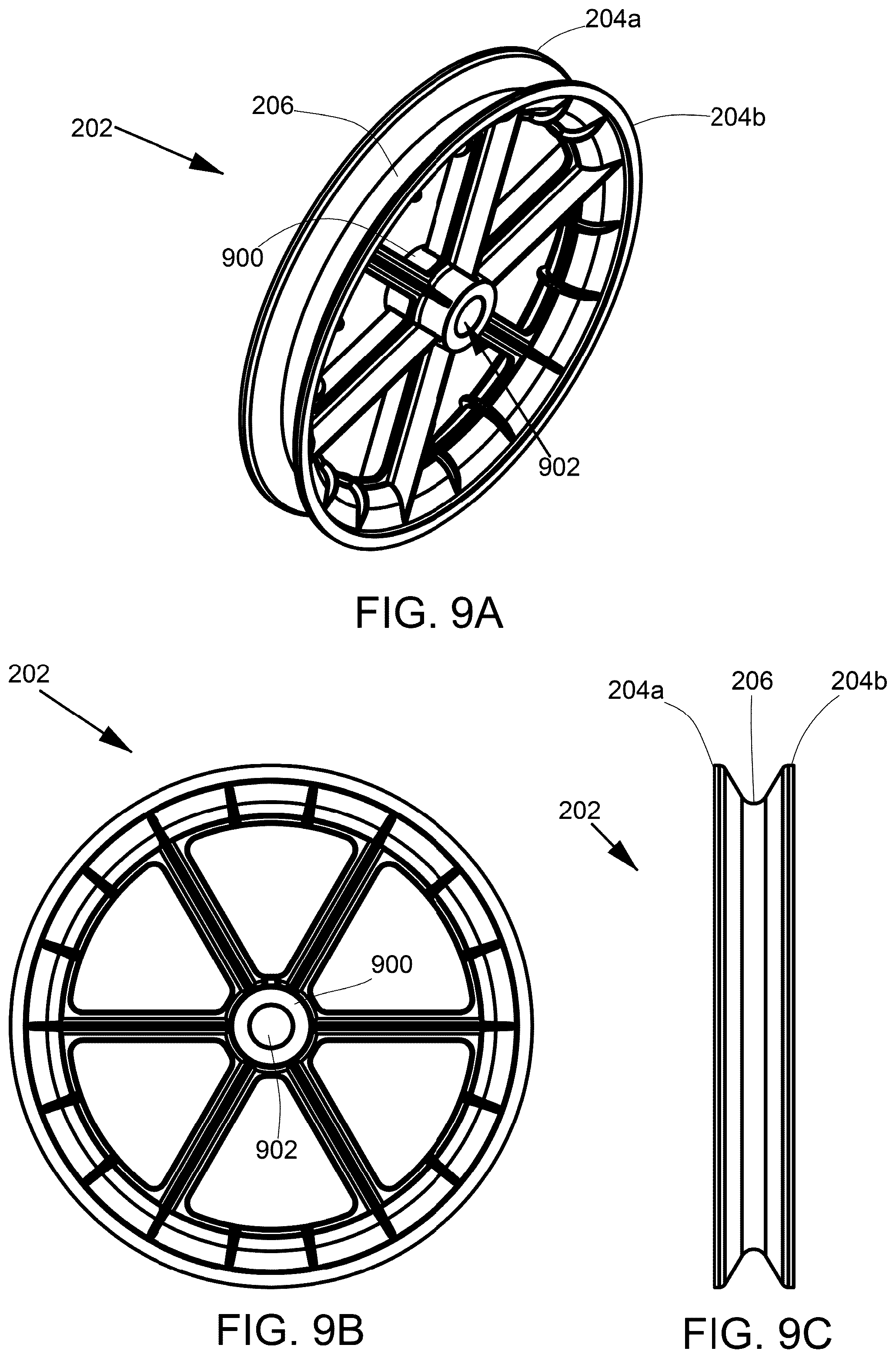 Patent US12327986 Figure 6 – Unitary fastener and cable guidance devices for helicopter block pulleys and methods of assembly and use