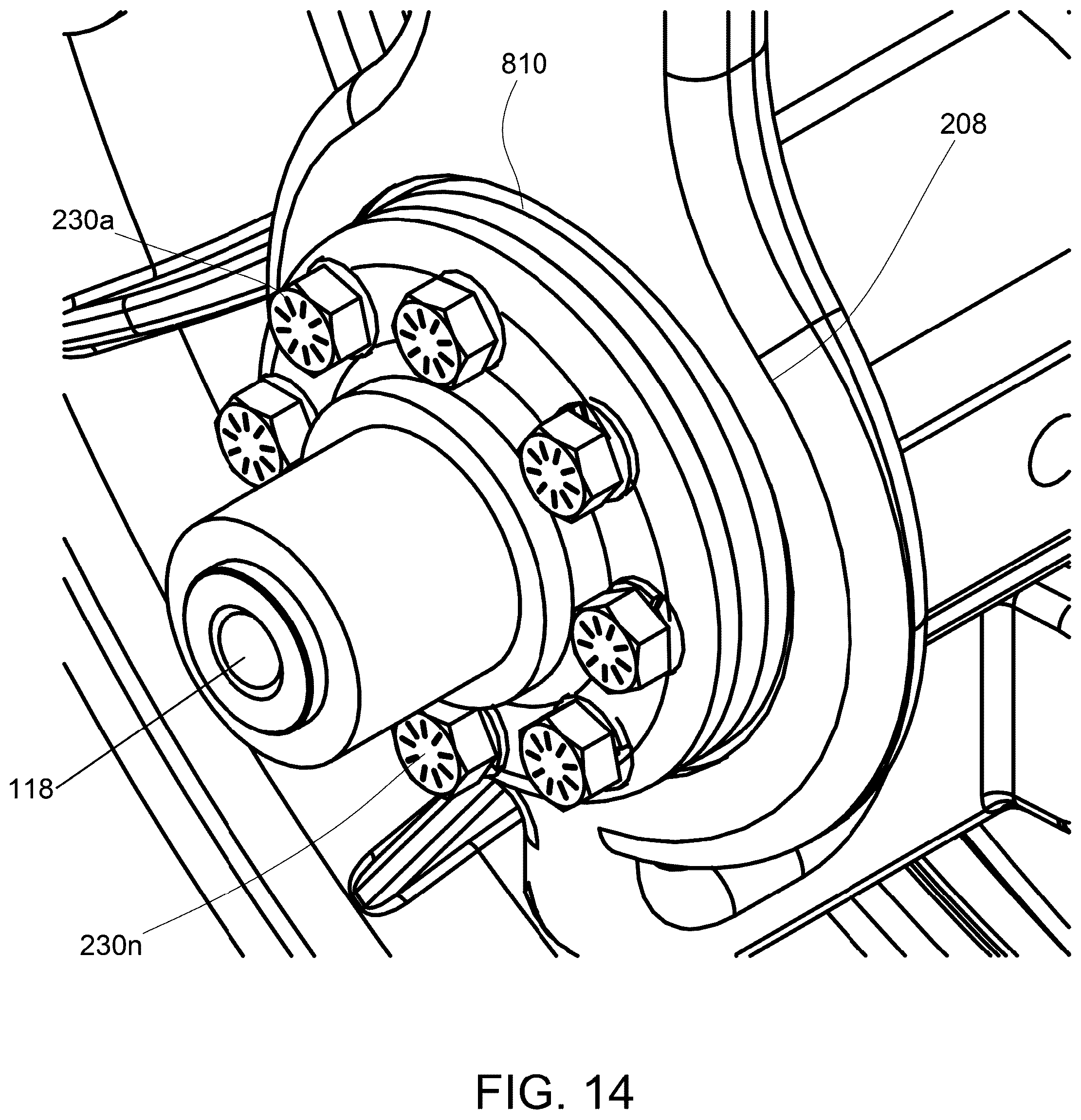Patent US12327986 Figure 12 – Unitary fastener and cable guidance devices for helicopter block pulleys and methods of assembly and use