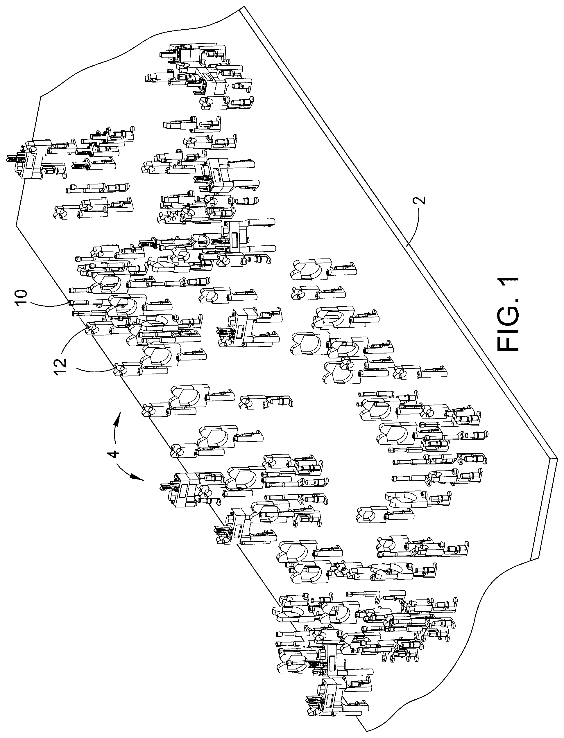 Patent US12327987 Figure 1 – Methods and apparatus for routing wires of pre-assembled wire harness on form board