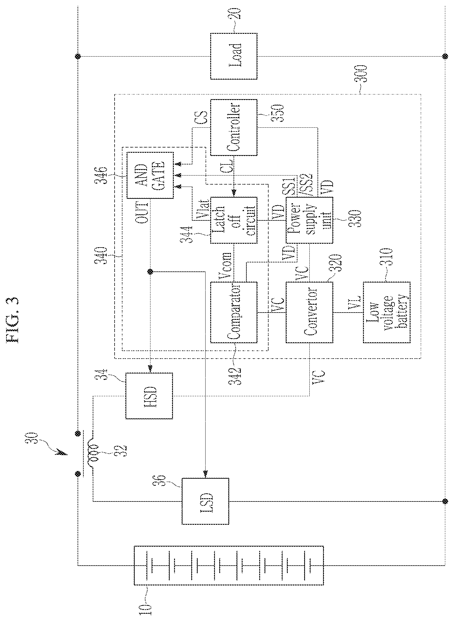 Patent US12327994 Figure 3 – Battery protection apparatus and battery system including the same