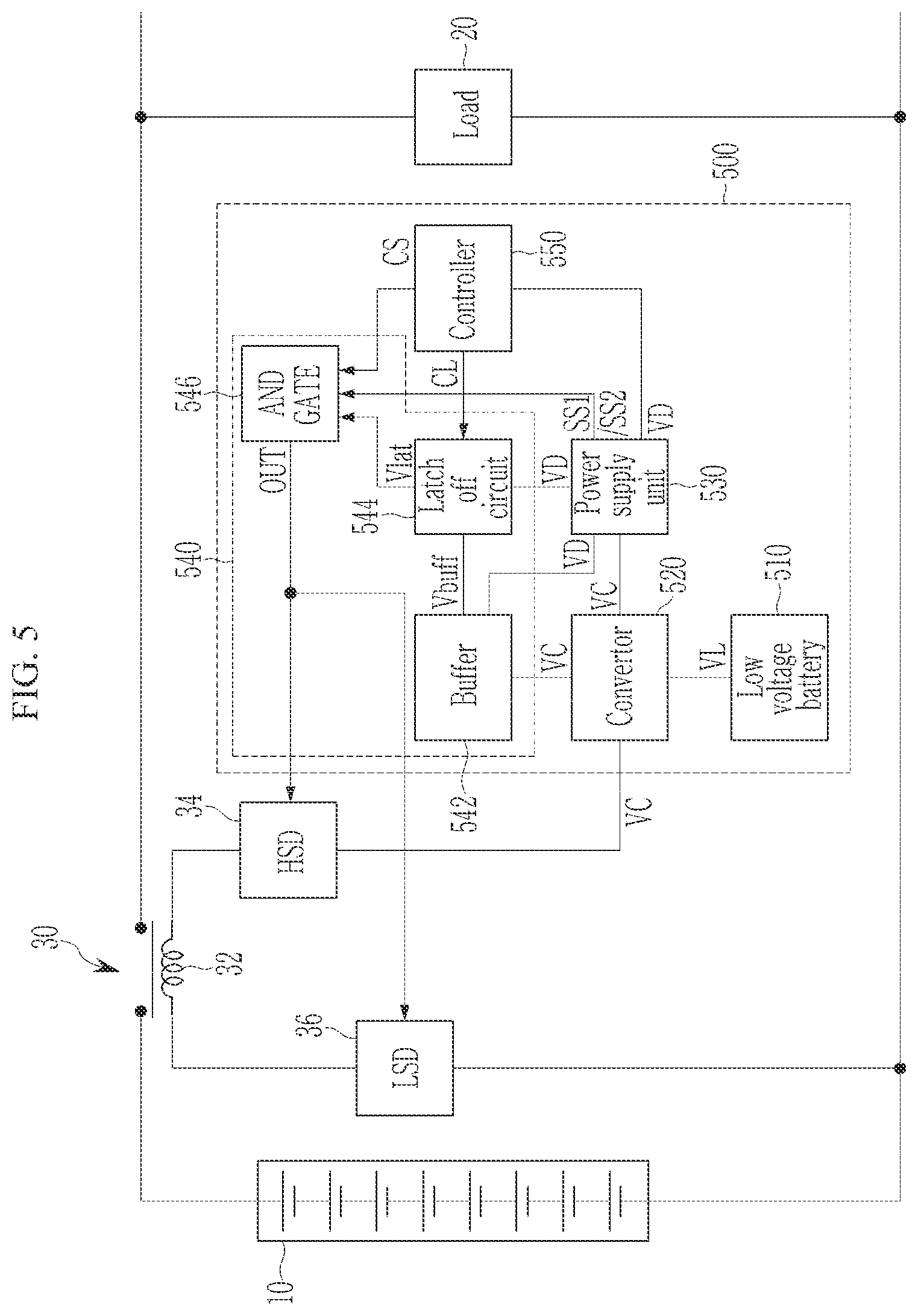 Patent US12327994 Figure 5 – Battery protection apparatus and battery system including the same