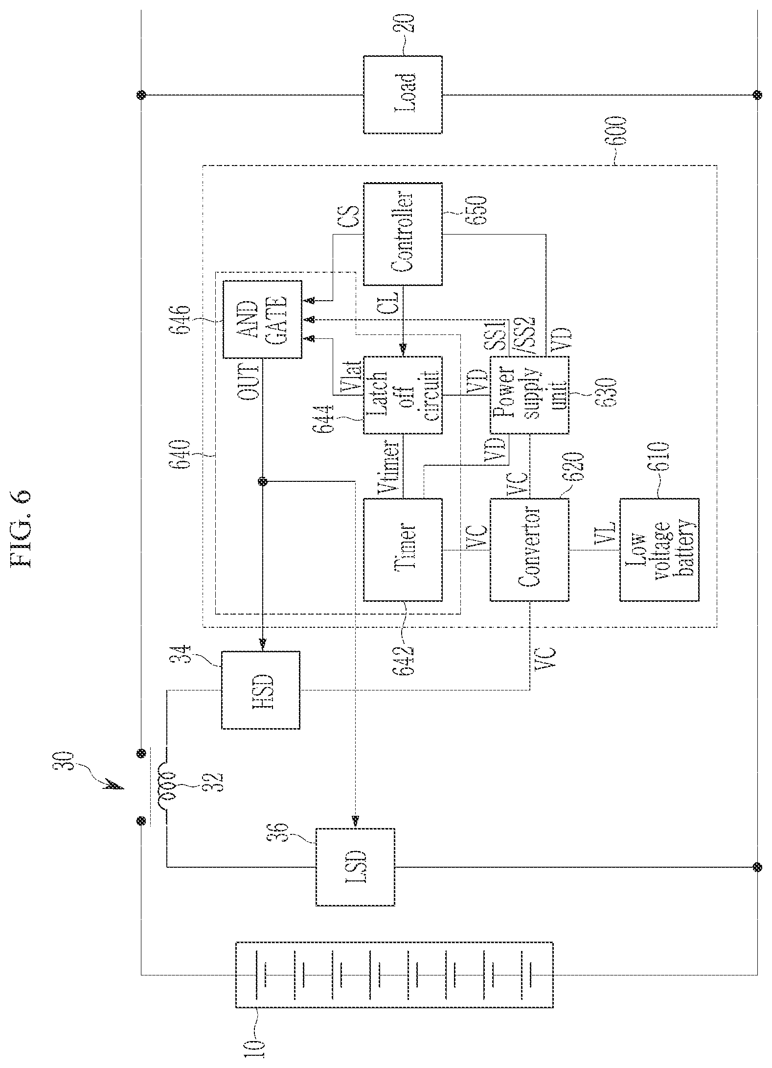 Patent US12327994 Figure 6 – Battery protection apparatus and battery system including the same