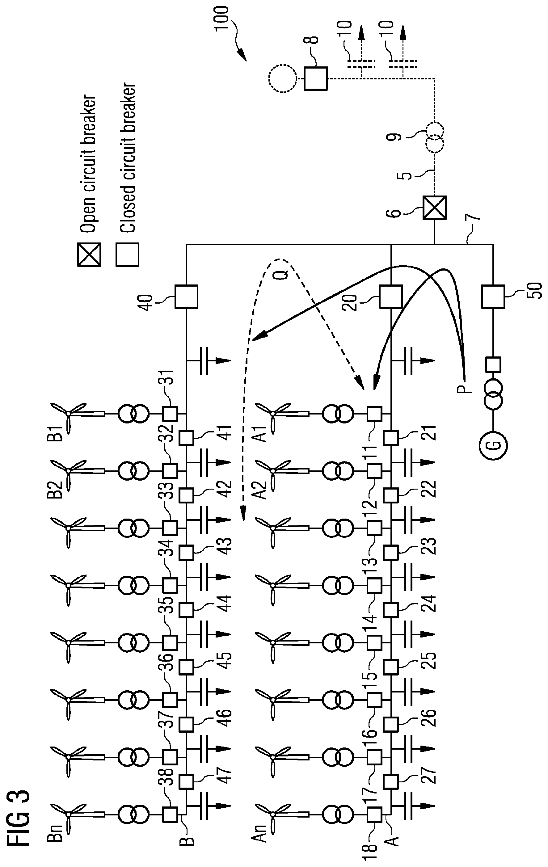 Patent US12328008 Figure 3 – Method of supplying power to a wind farm in a low wind condition