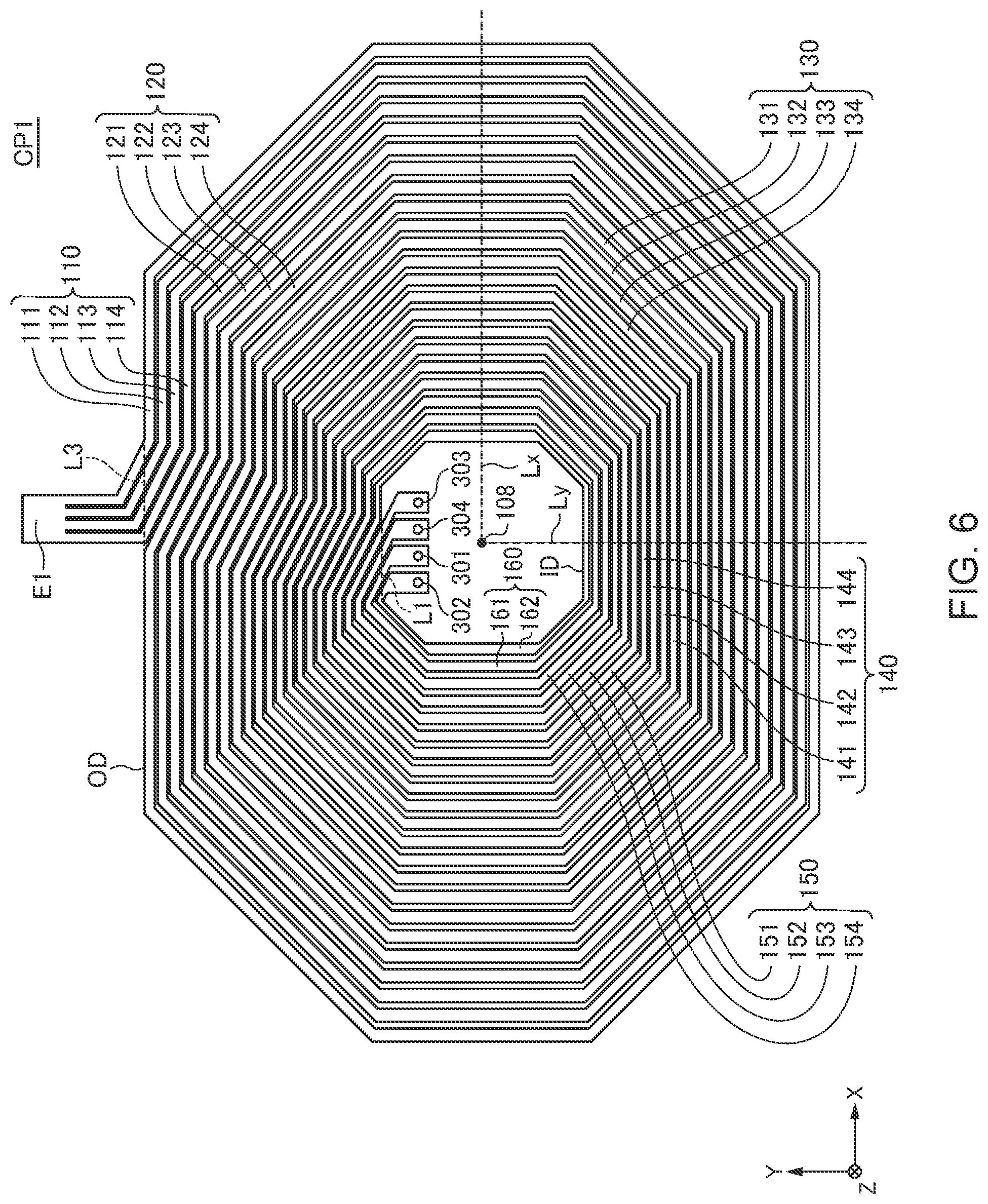 Patent US12328011 Figure 6 – Coil component and wireless power transmission device having the same