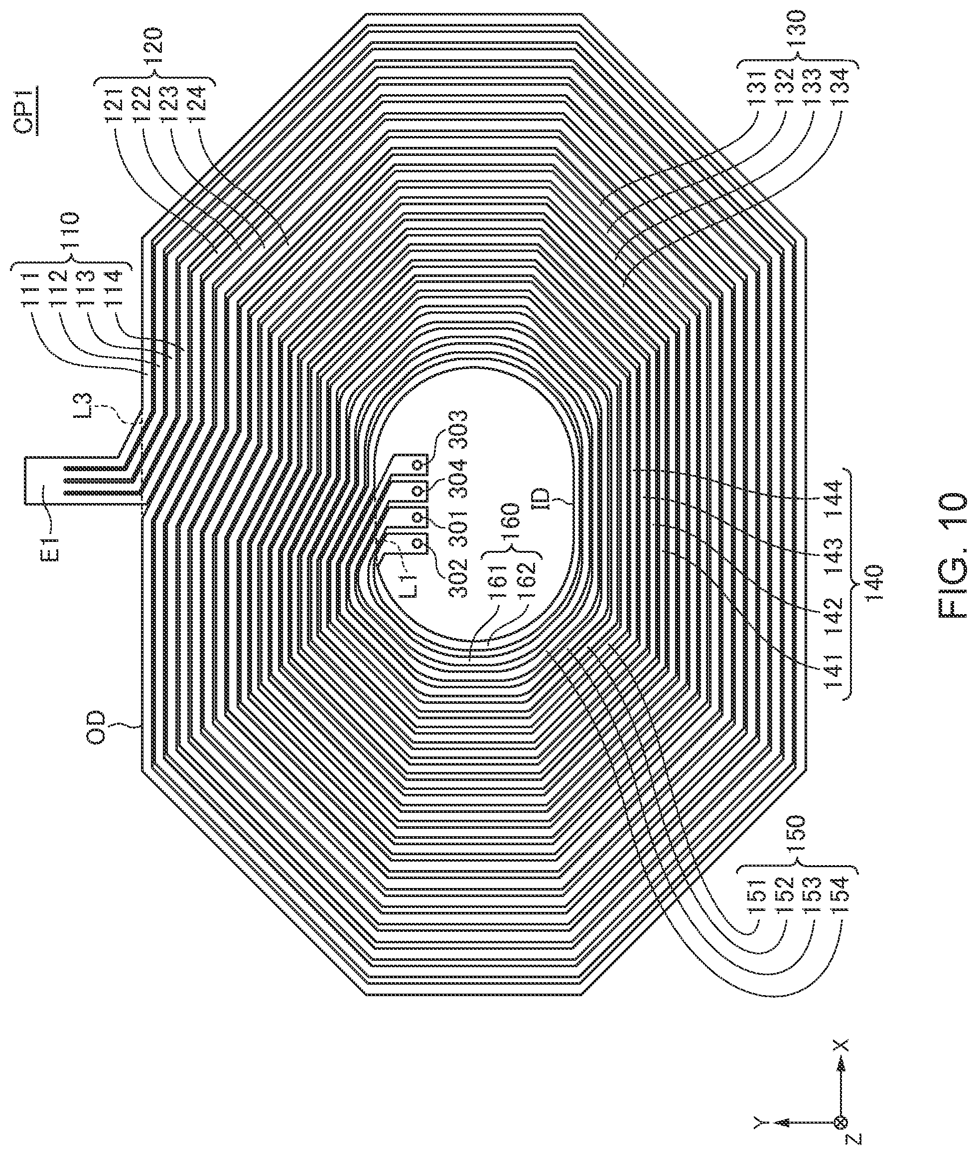 Patent US12328011 Figure 10 – Coil component and wireless power transmission device having the same