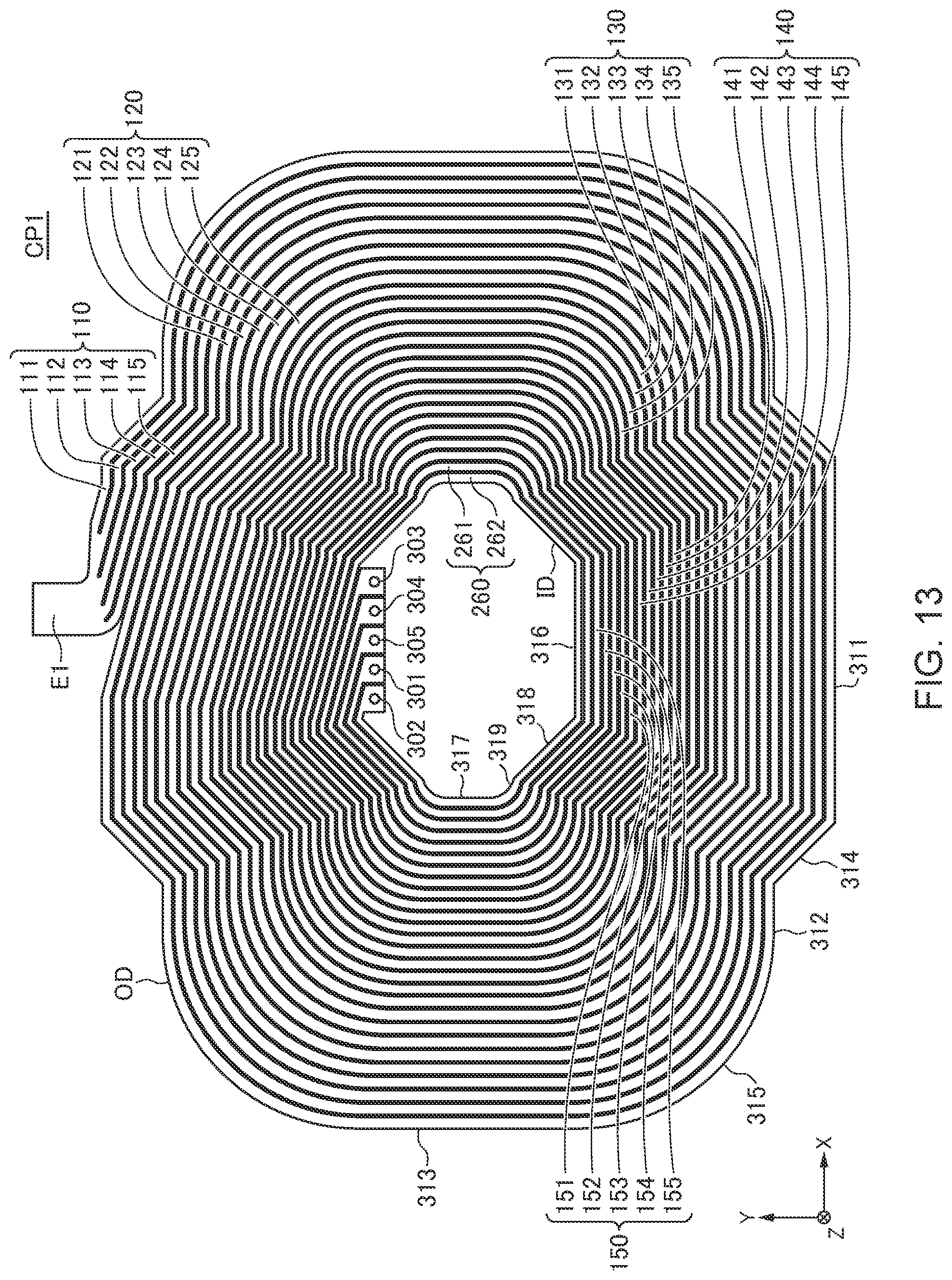 Patent US12328011 Figure 13 – Coil component and wireless power transmission device having the same
