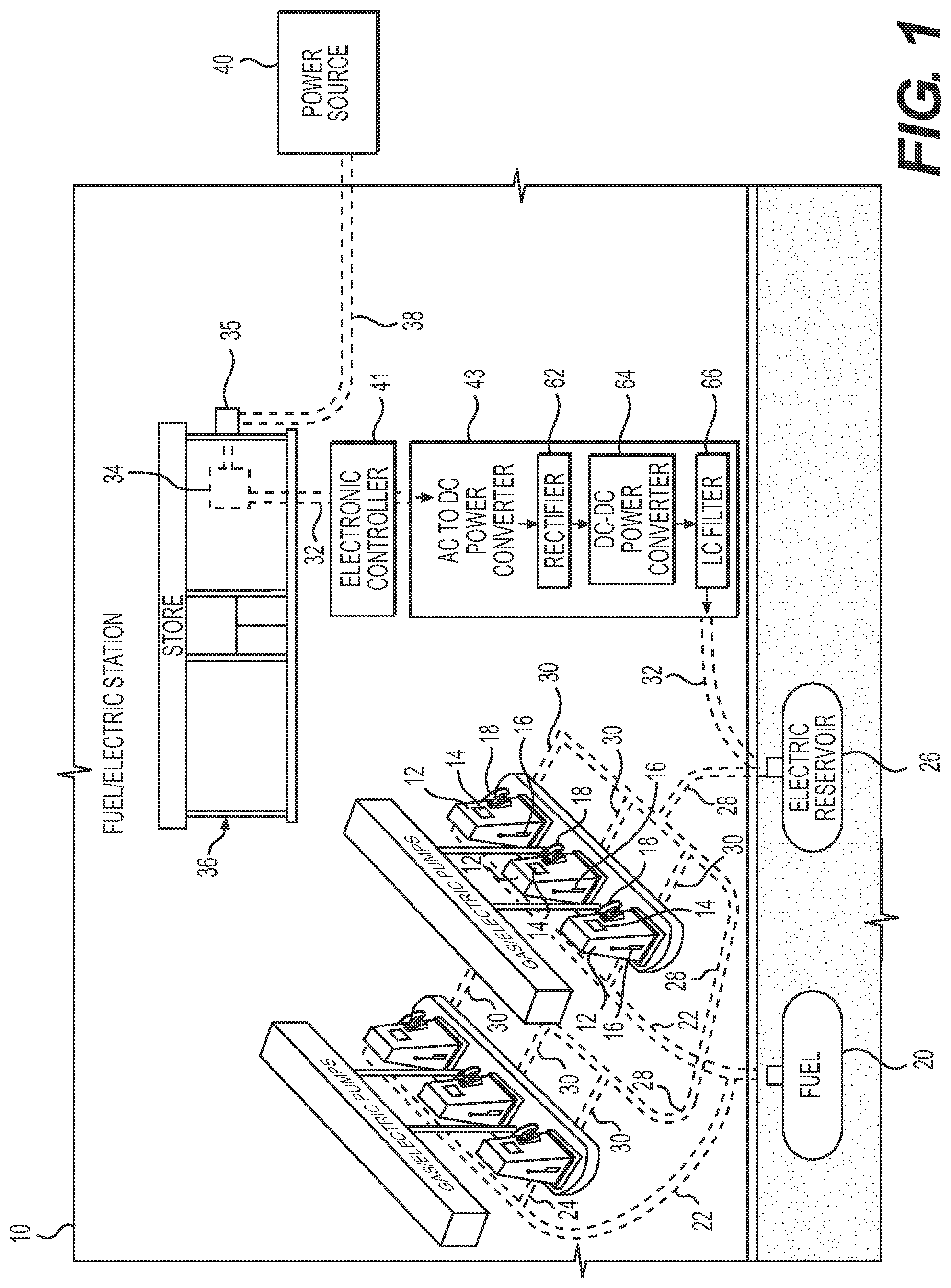 Patent US12328018 Figure 1 – Electric vehicle (EV) fast charge station and system