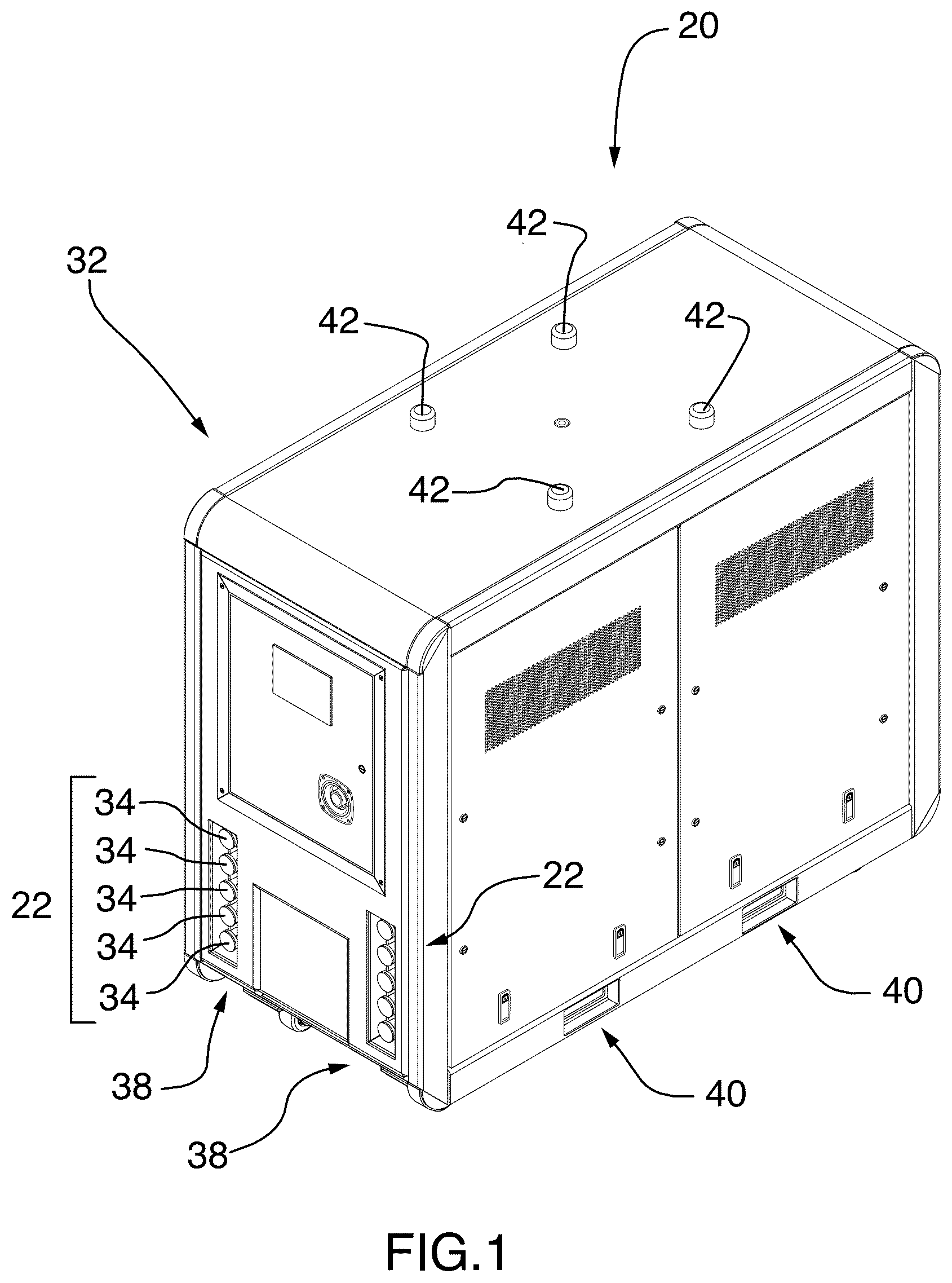 Patent US12328023 — Portable power source — Figure 1