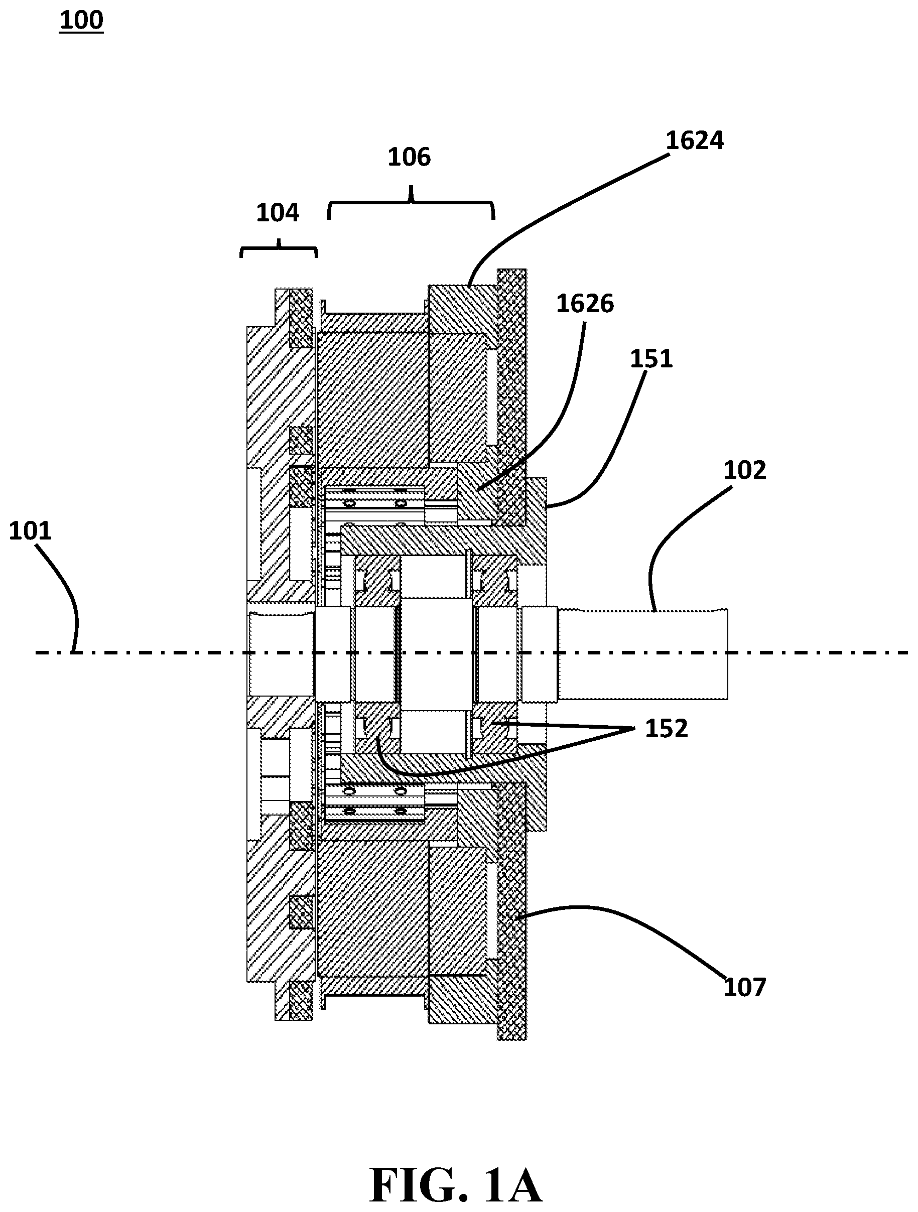 Patent US12328032 Figure 1 – Modular axial flux motor