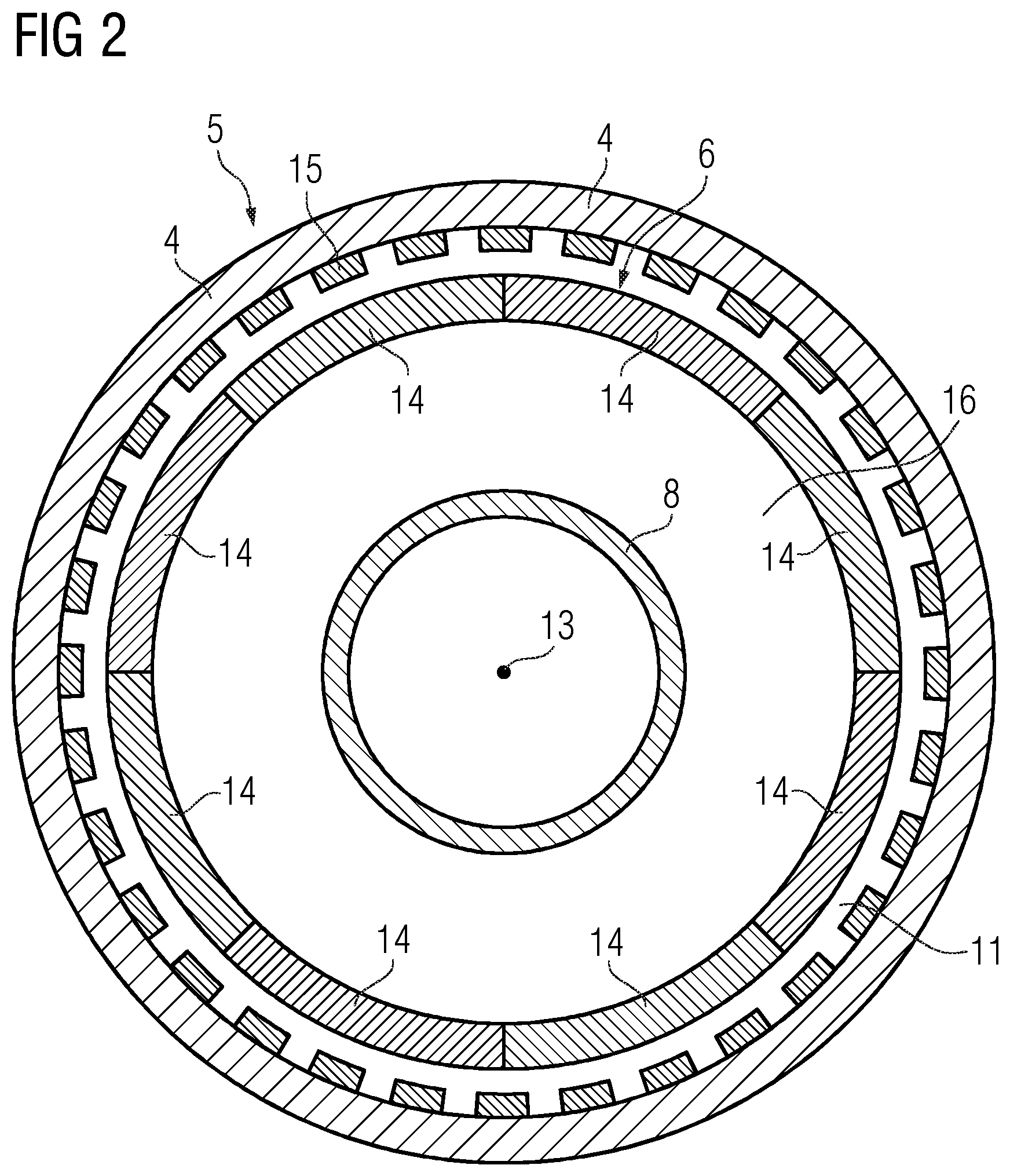 Patent US12328034 Figure 2 – Generator, wind turbine and method for cooling a direct drive generator of a wind turbine