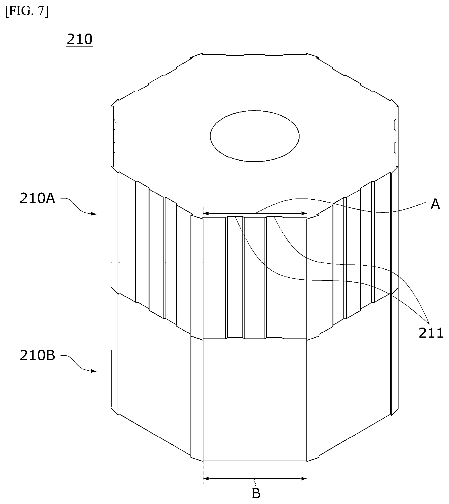 Patent US12328035 Figure 7 – Motor having rotor structure with grooves to reduce cogging torque