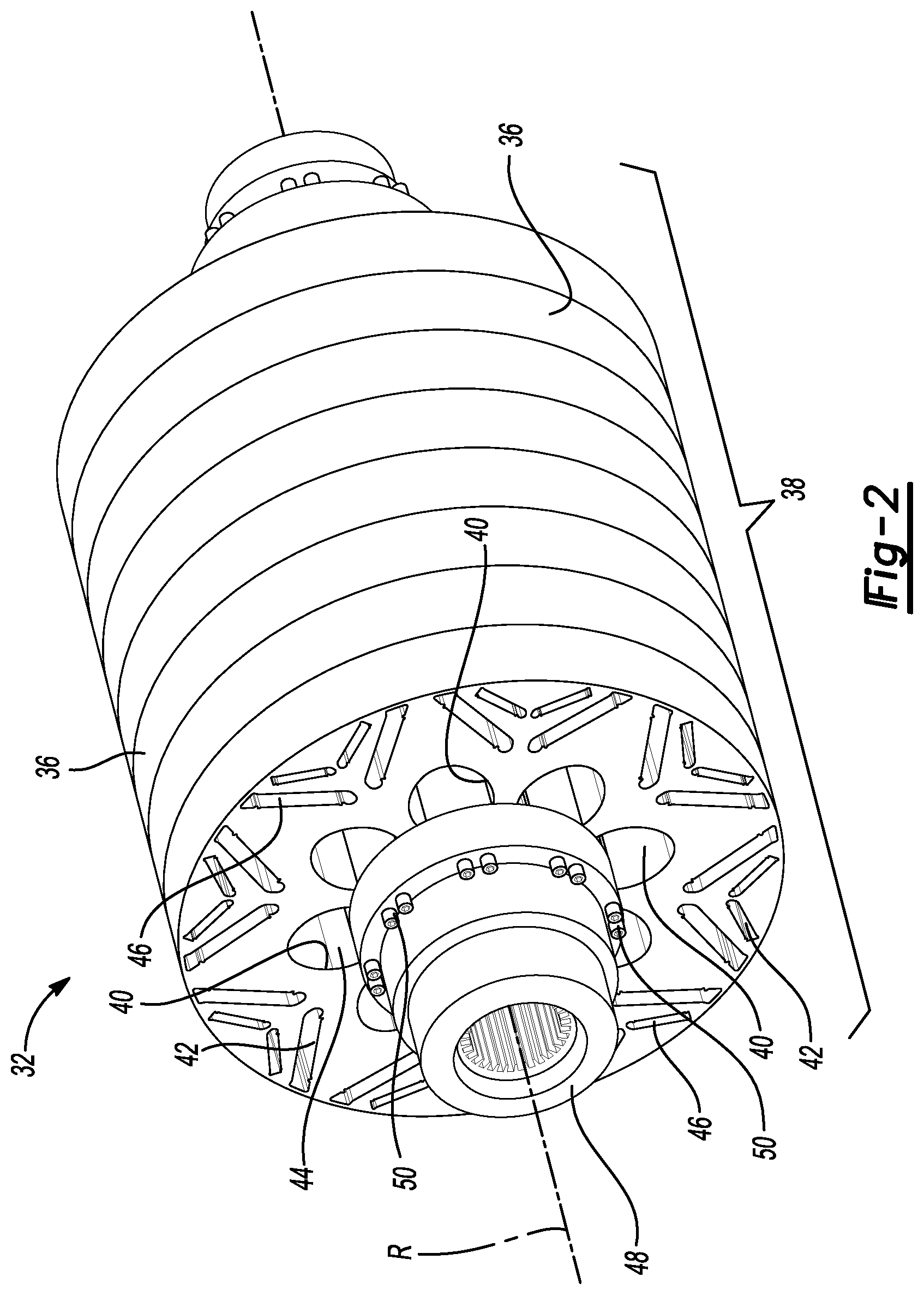 Patent US12328036 Figure 2 – Electric machine rotor