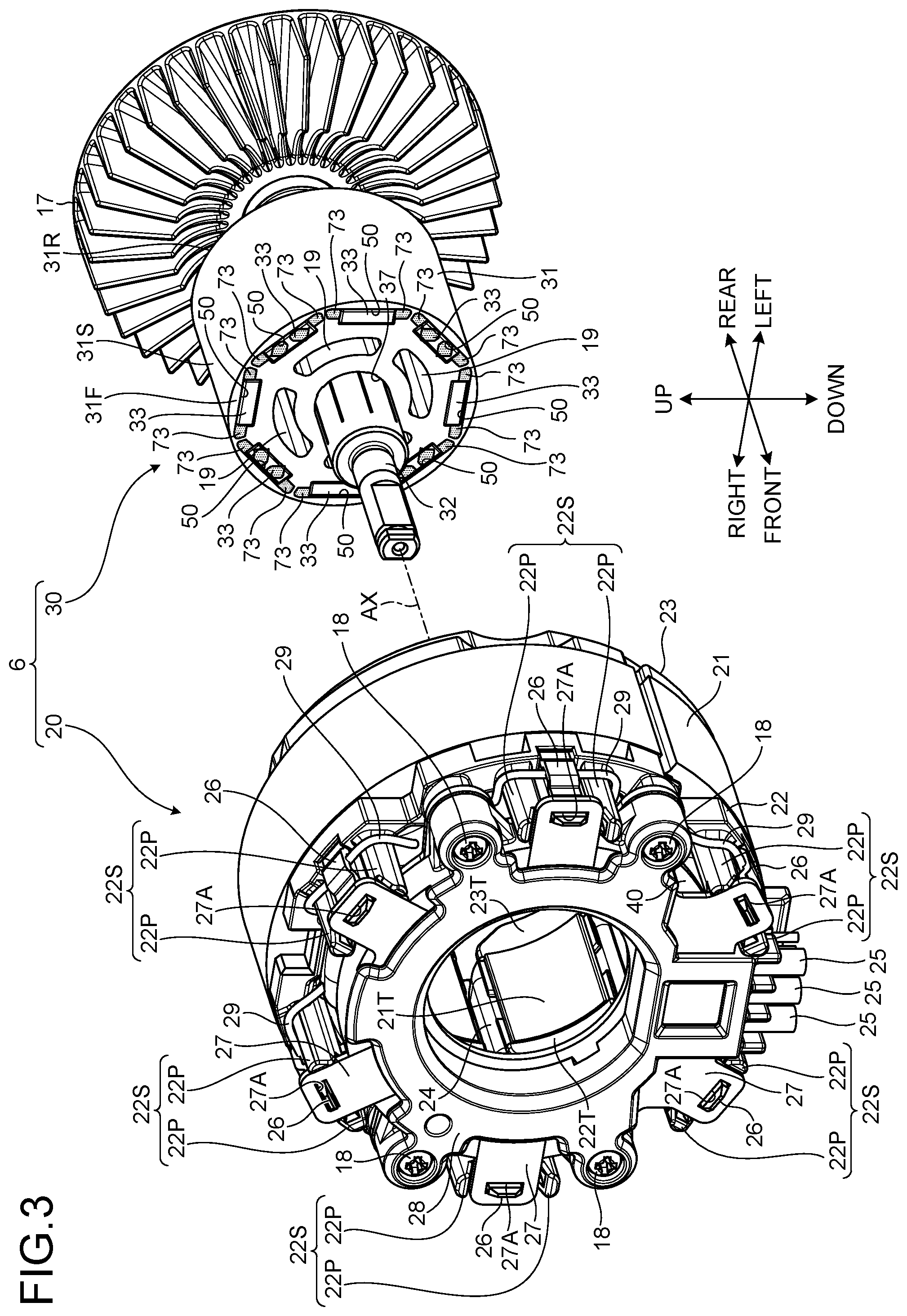 Patent US12328045 Figure 3 – Electric work machine