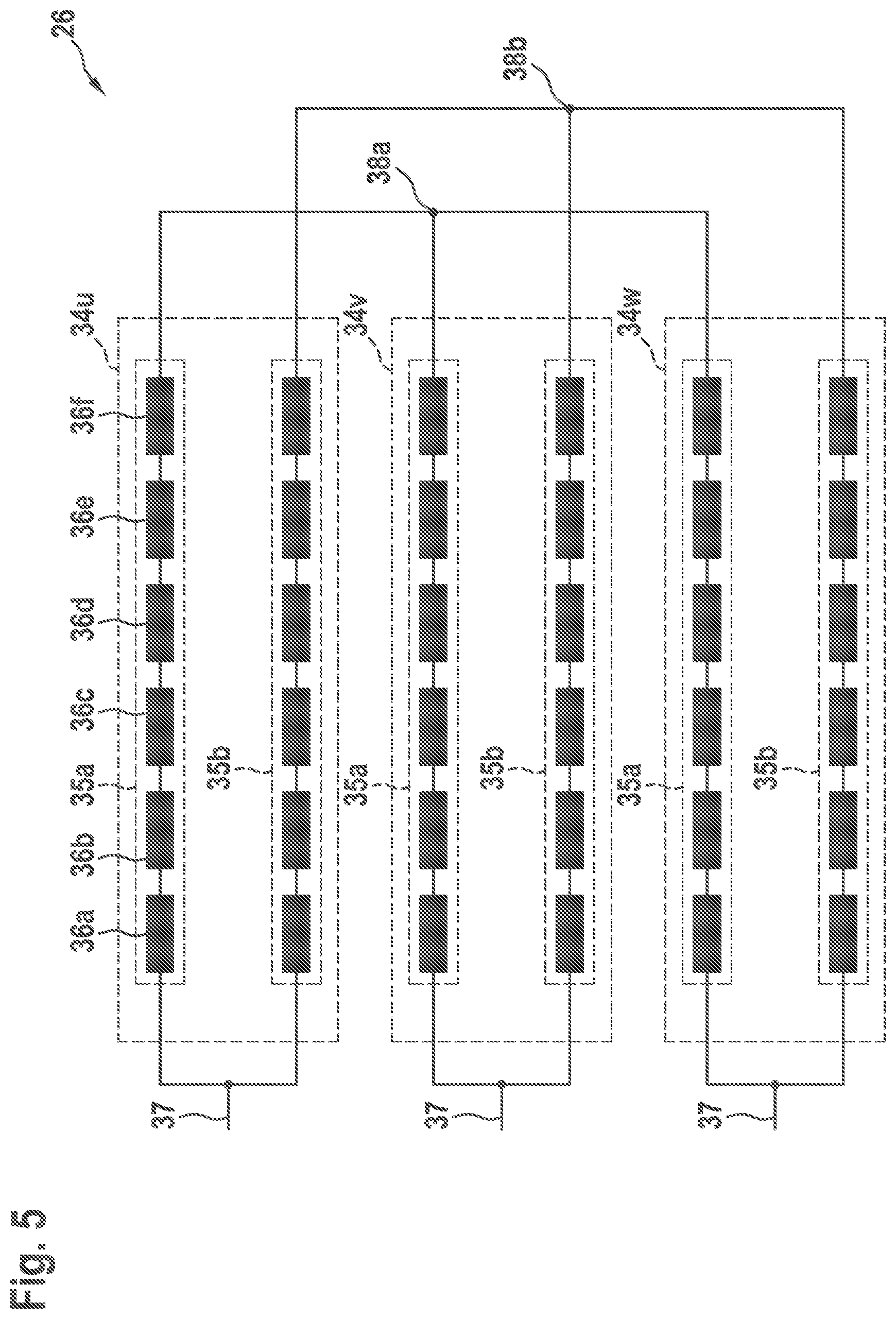 Patent US12328047 Figure 5 – Stator for an electric machine, drive installation for an electric vehicle, and vehicle