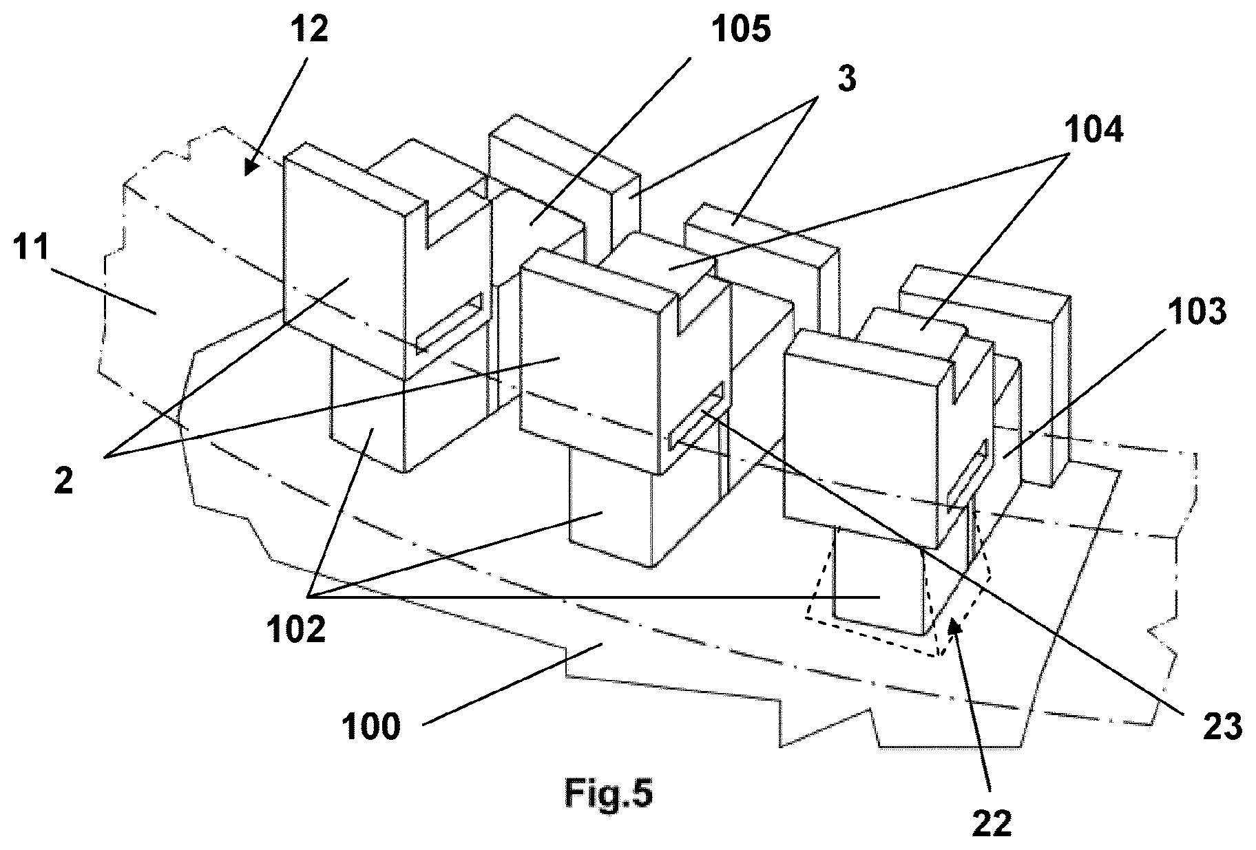 Patent US12328048 Figure 5 – Stator, electric machine, connection bridge and method for manufacturing a stator