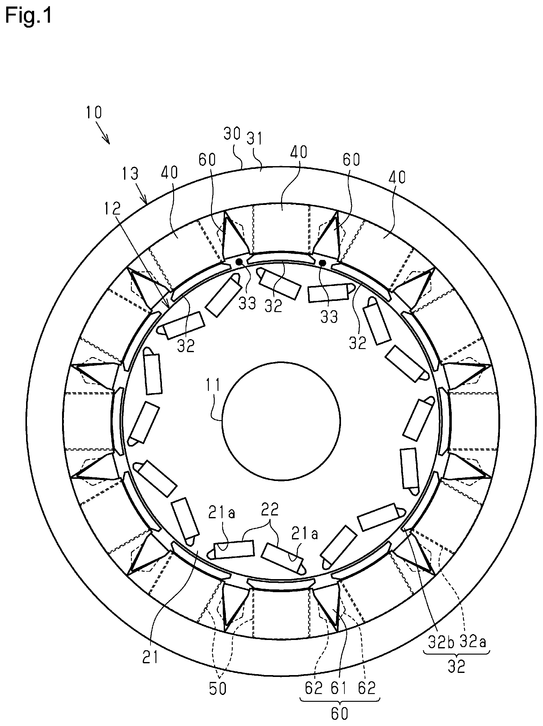 Patent US12328050 Figure 1 – Electric motor