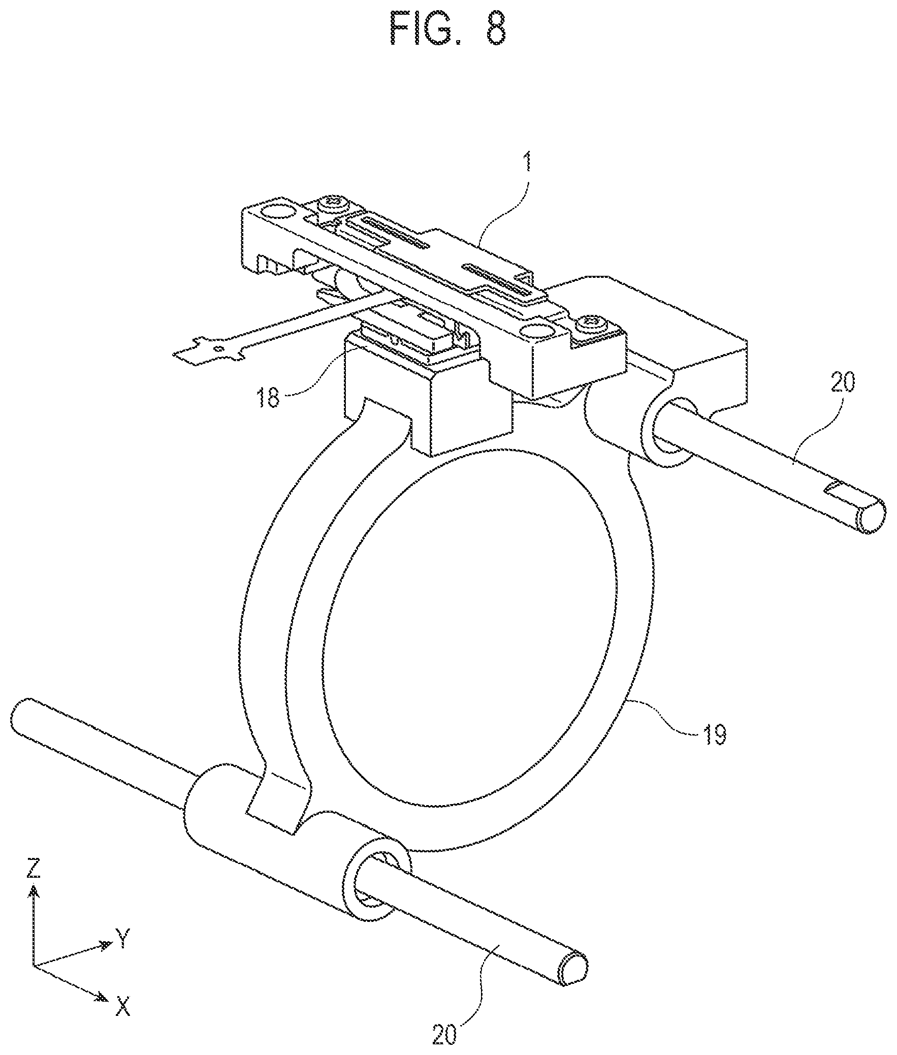 Patent US12328051 Figure 8 – Vibration wave driving apparatus and image pickup apparatus using output transmission member