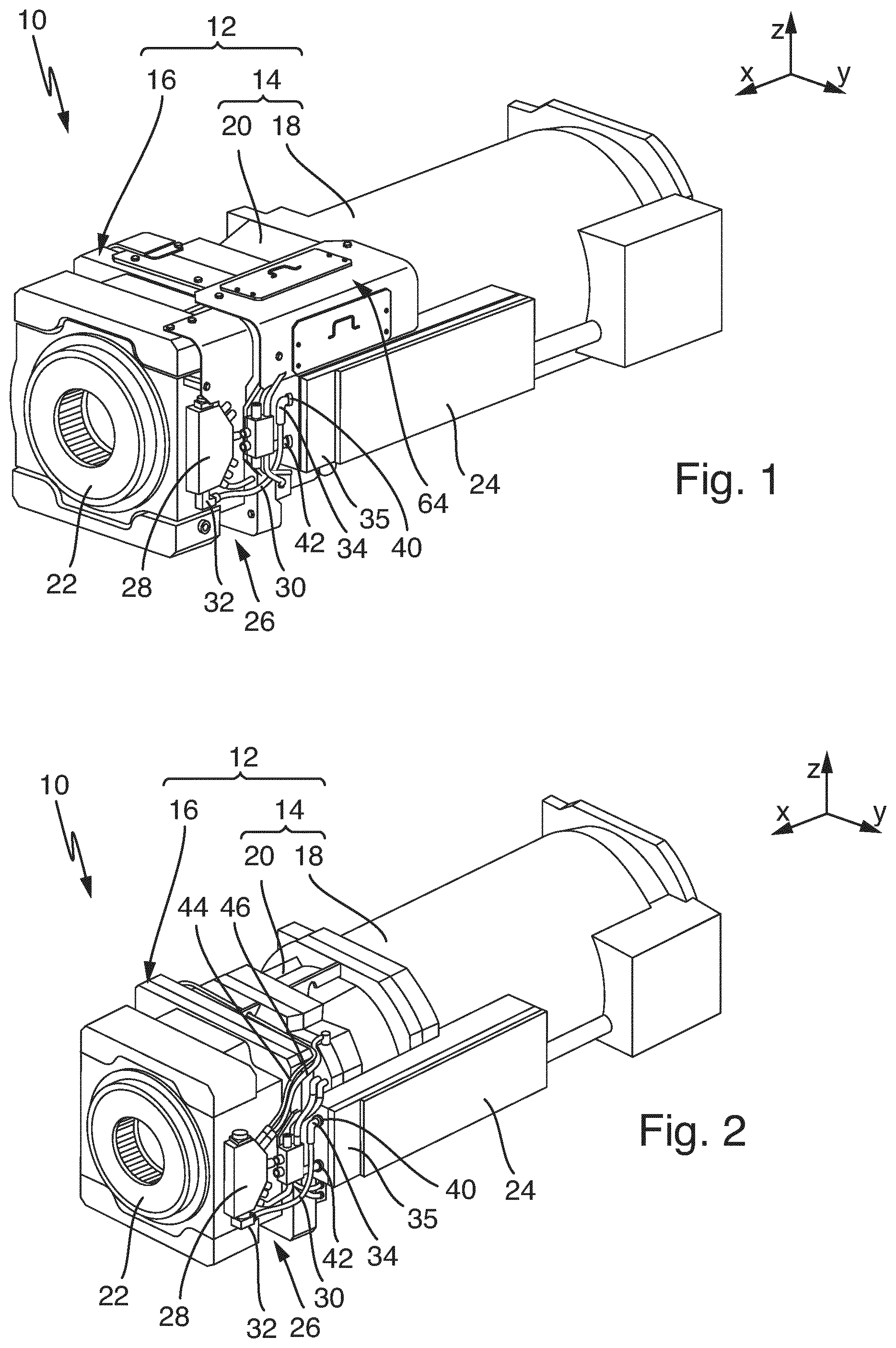Patent US12328054 Figure 1 – Electric terminal assembly of a drive unit for use in a mining machine