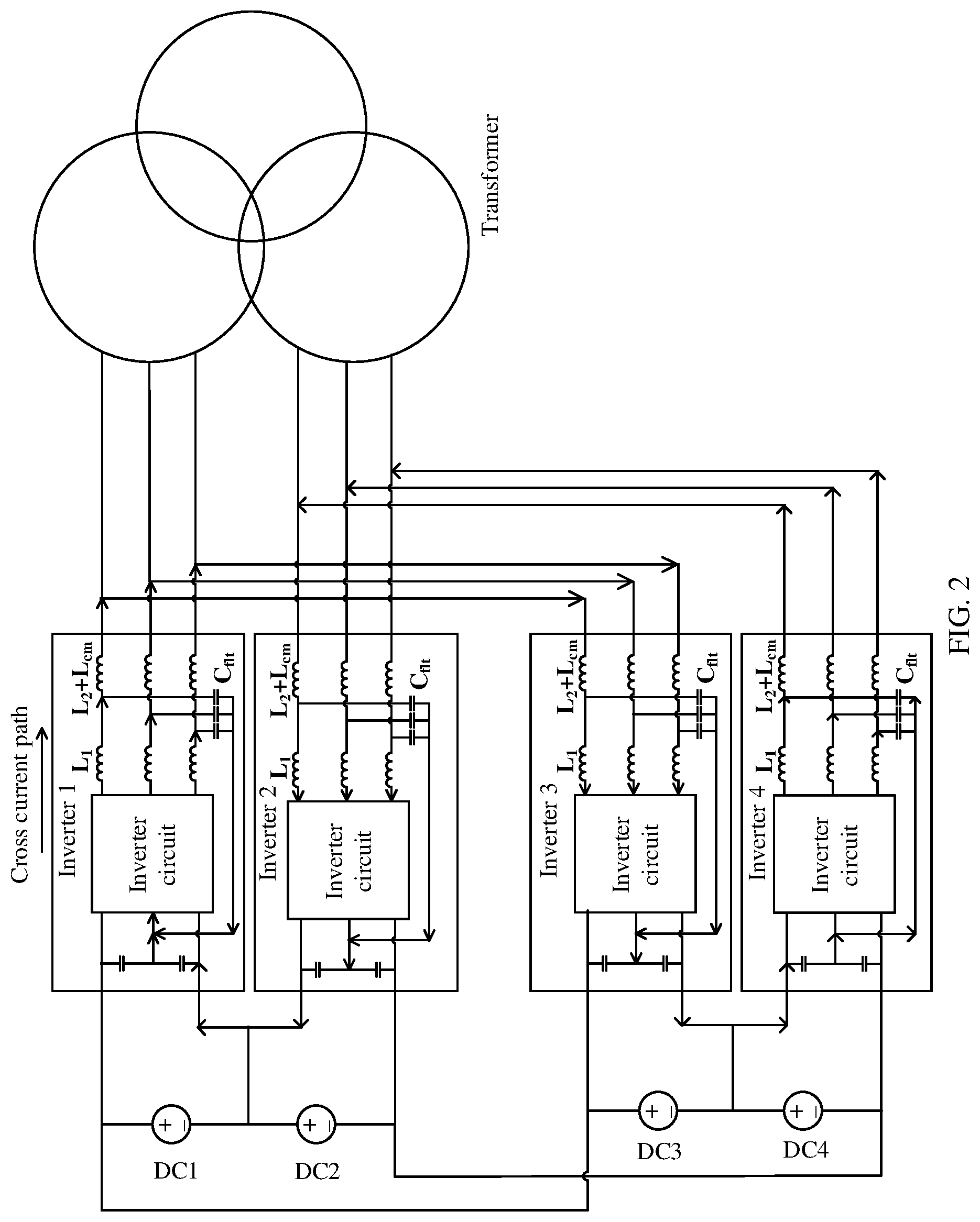 Patent US12328061 Figure 2 – Method and apparatus for suppressing cross current in inverter parallel system