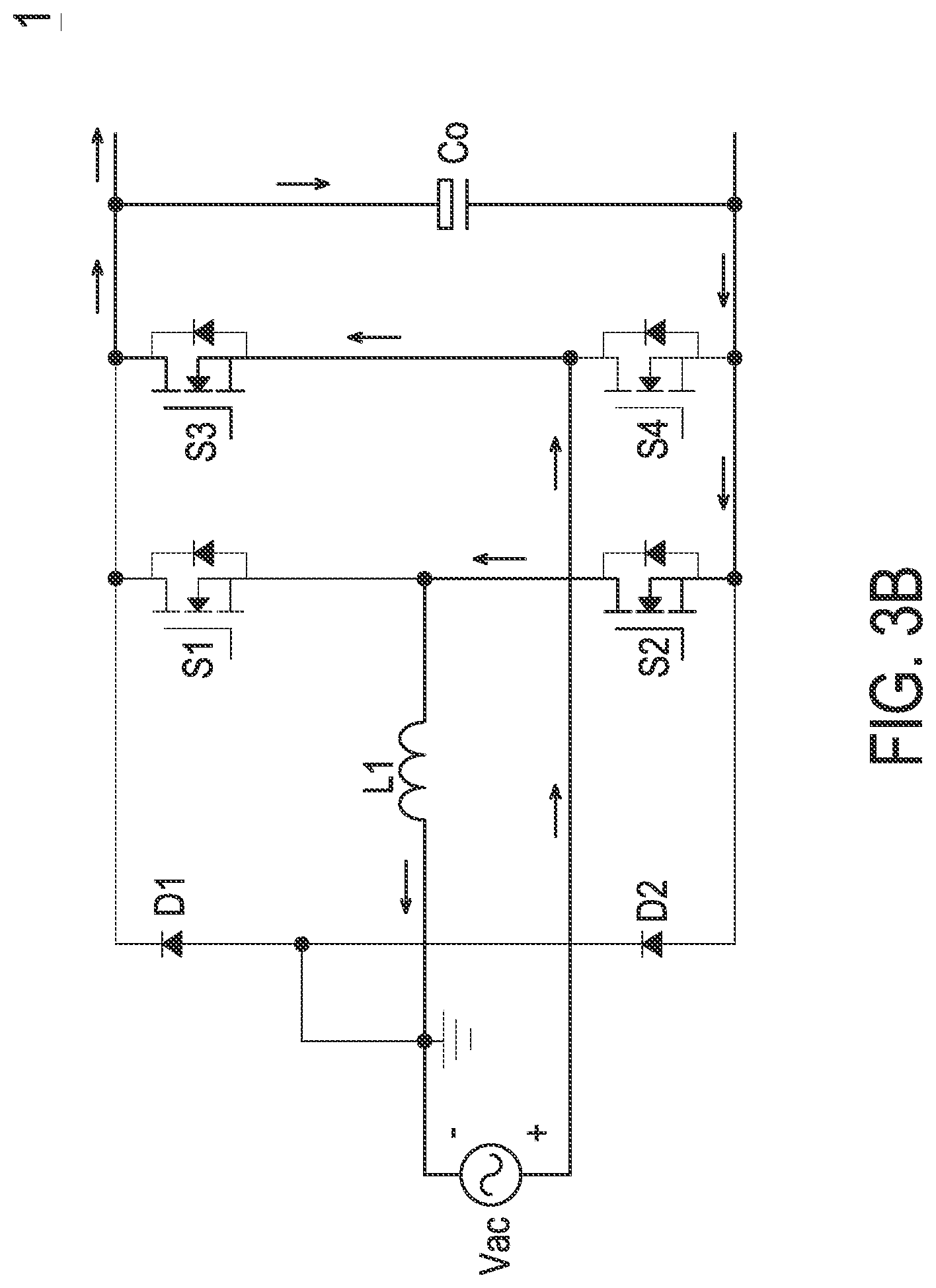 Patent US12328063 Figure 5 – Totem pole power factor correction circuit