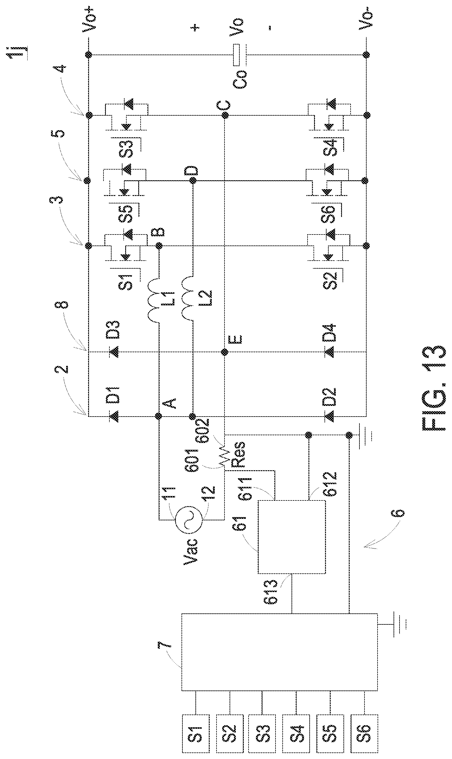 Patent US12328063 Figure 16 – Totem pole power factor correction circuit