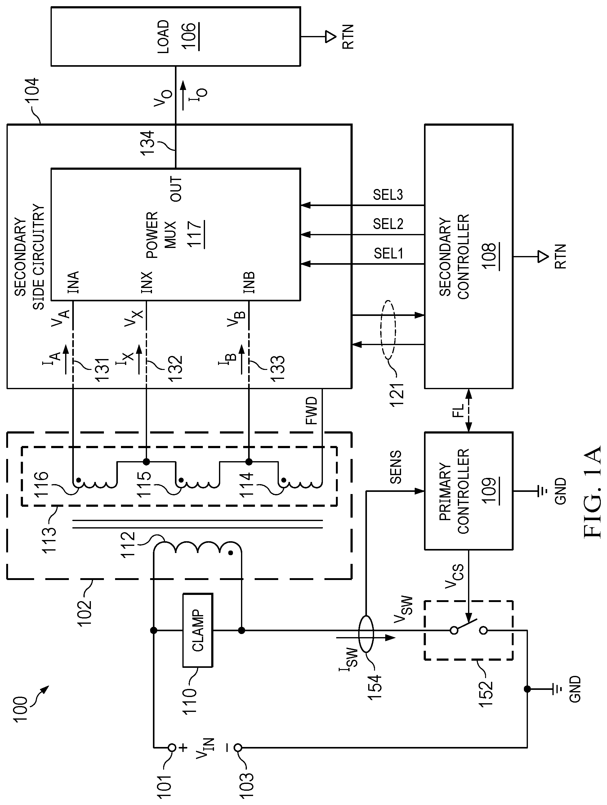 Patent US12328075 Figure 1 – Switch mode power converter with selectable power paths