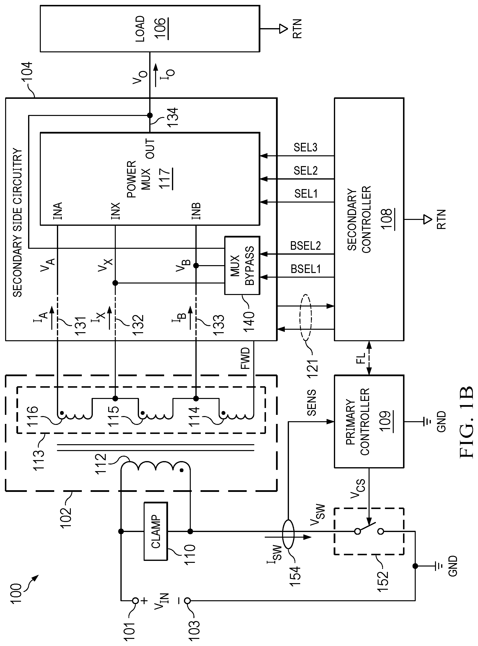 Patent US12328075 Figure 2 – Switch mode power converter with selectable power paths