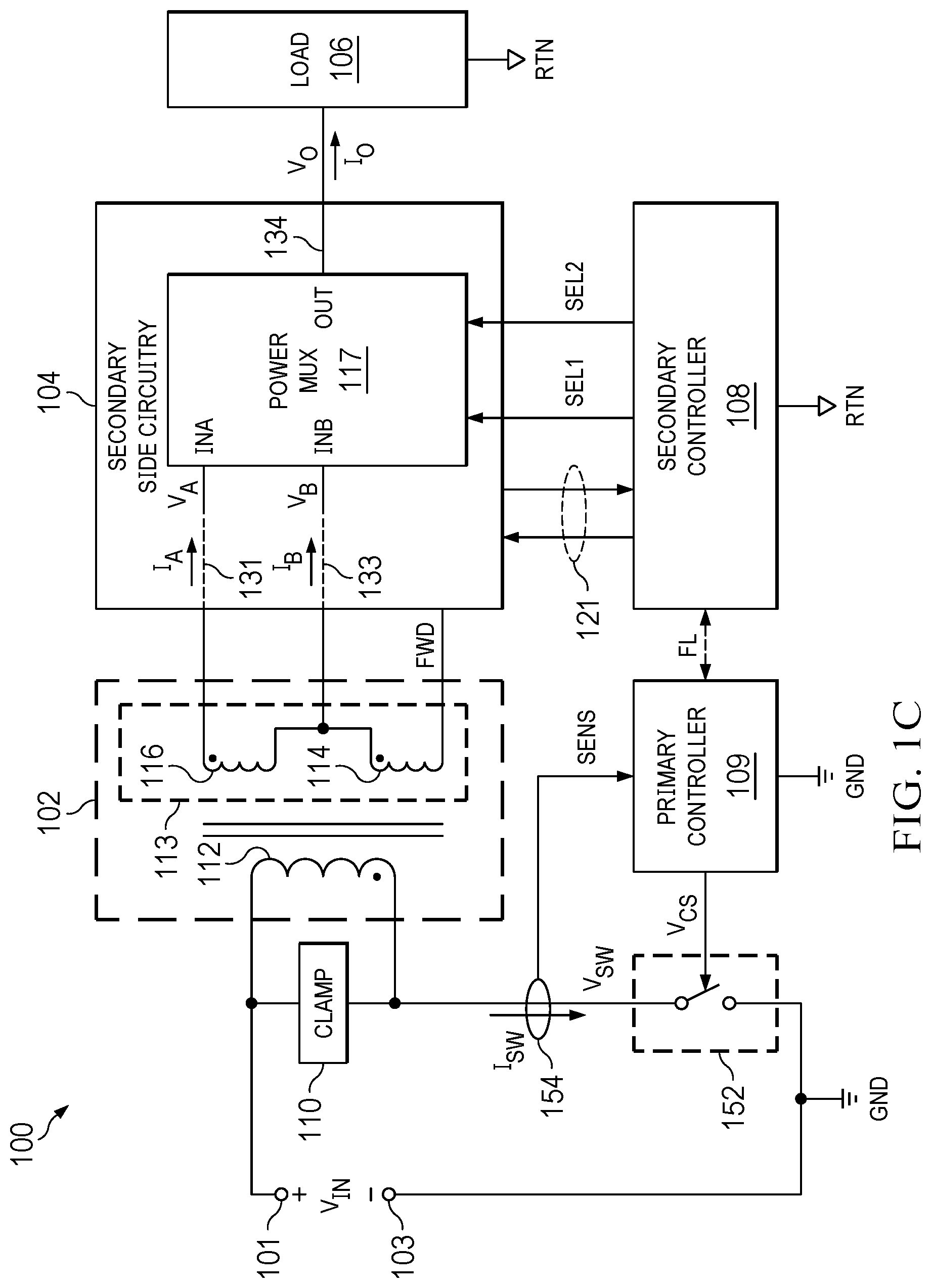 Patent US12328075 Figure 3 – Switch mode power converter with selectable power paths