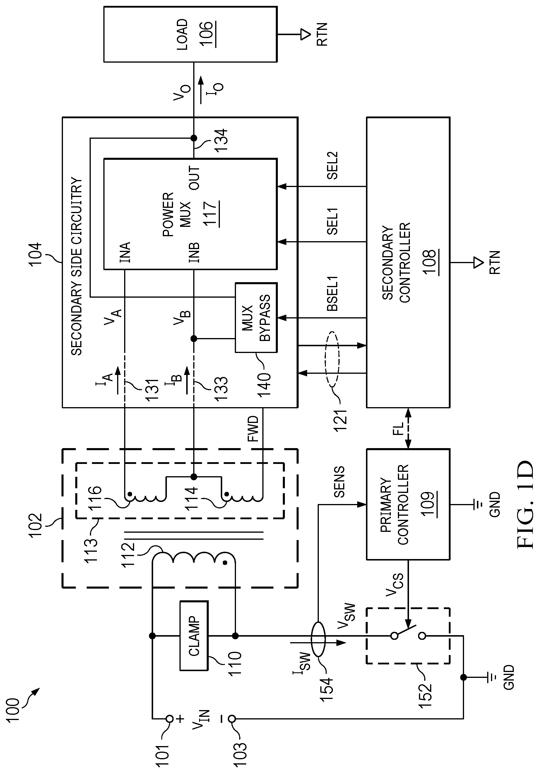 Patent US12328075 Figure 4 – Switch mode power converter with selectable power paths