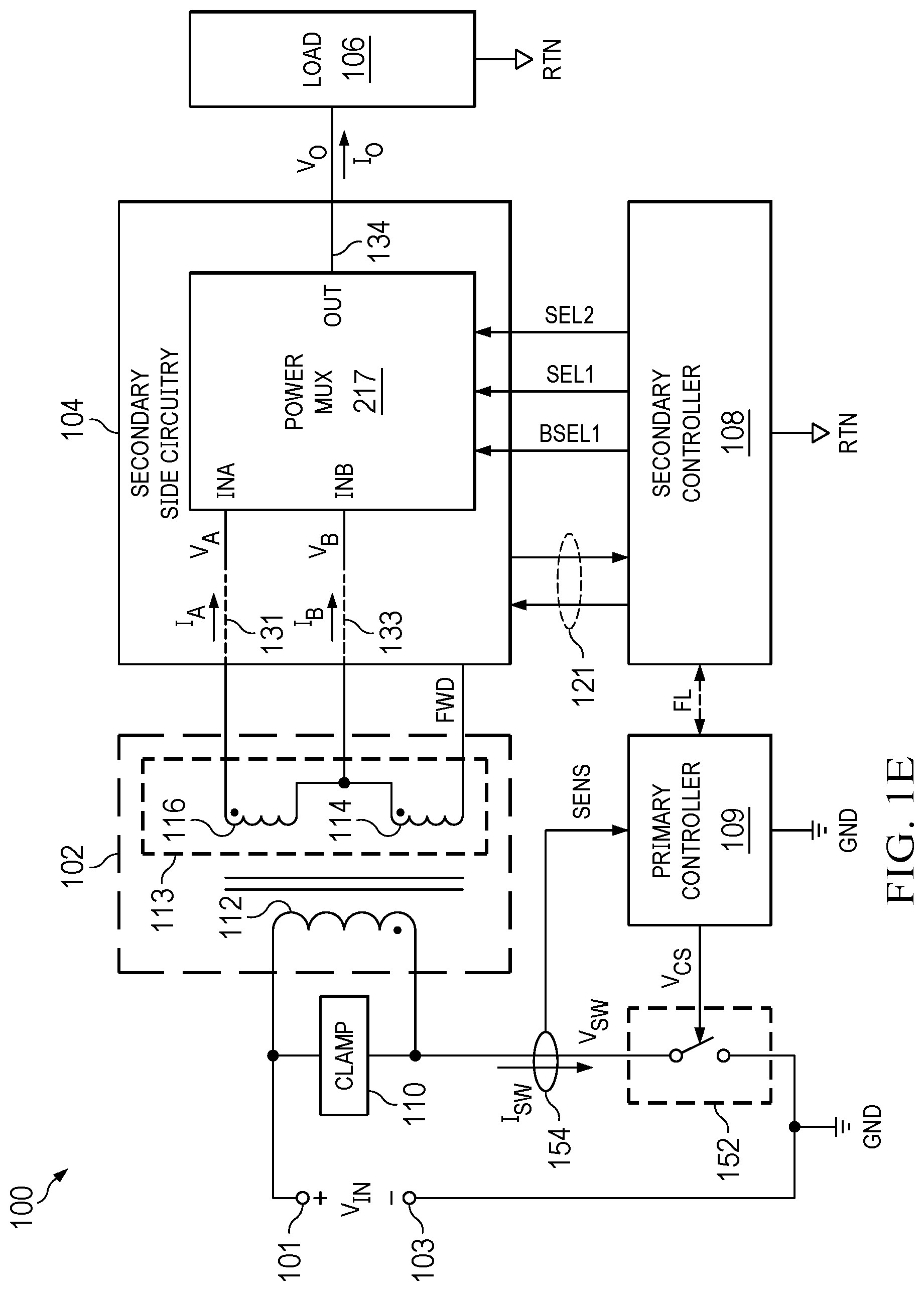 Patent US12328075 Figure 5 – Switch mode power converter with selectable power paths