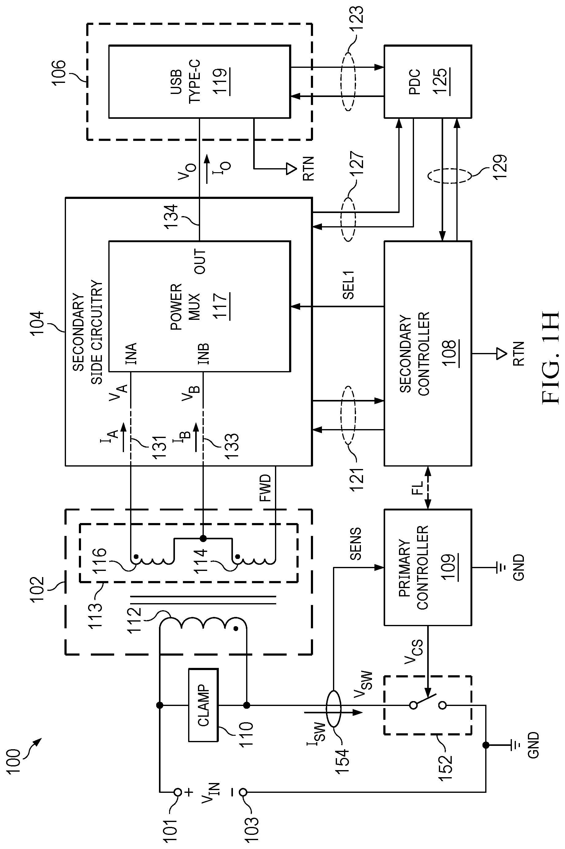 Patent US12328075 Figure 8 – Switch mode power converter with selectable power paths